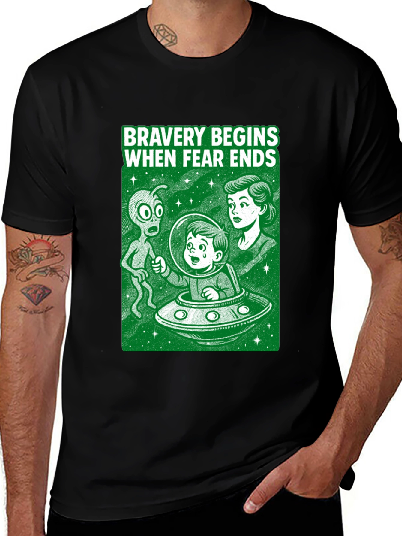Bravery Begins Alien Encounter T-Shirt