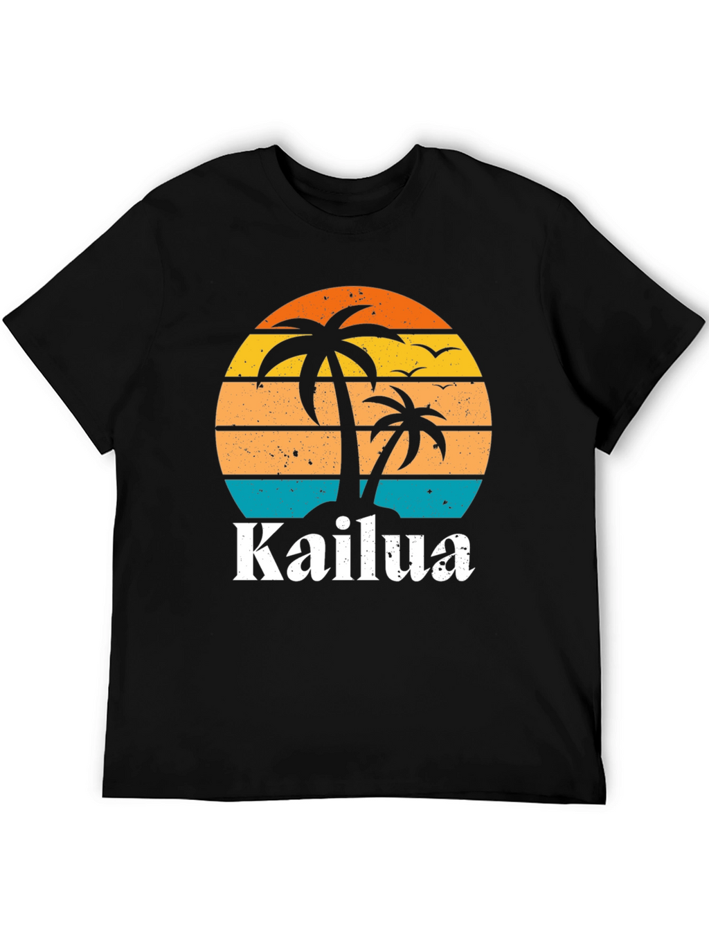Kailua Island Palm Tree Retro T-Shirt