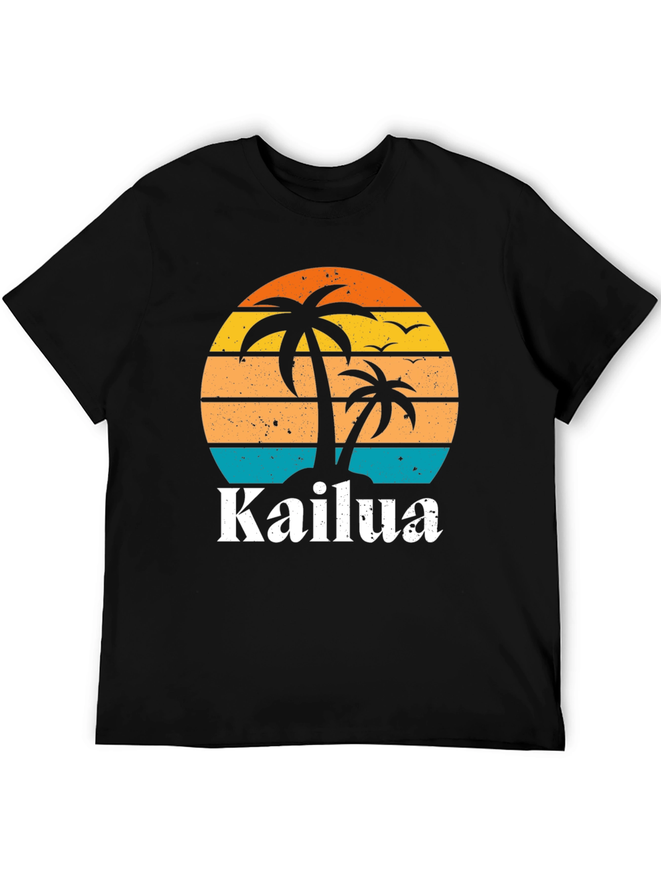 Kailua Island Palm Tree Retro T-Shirt