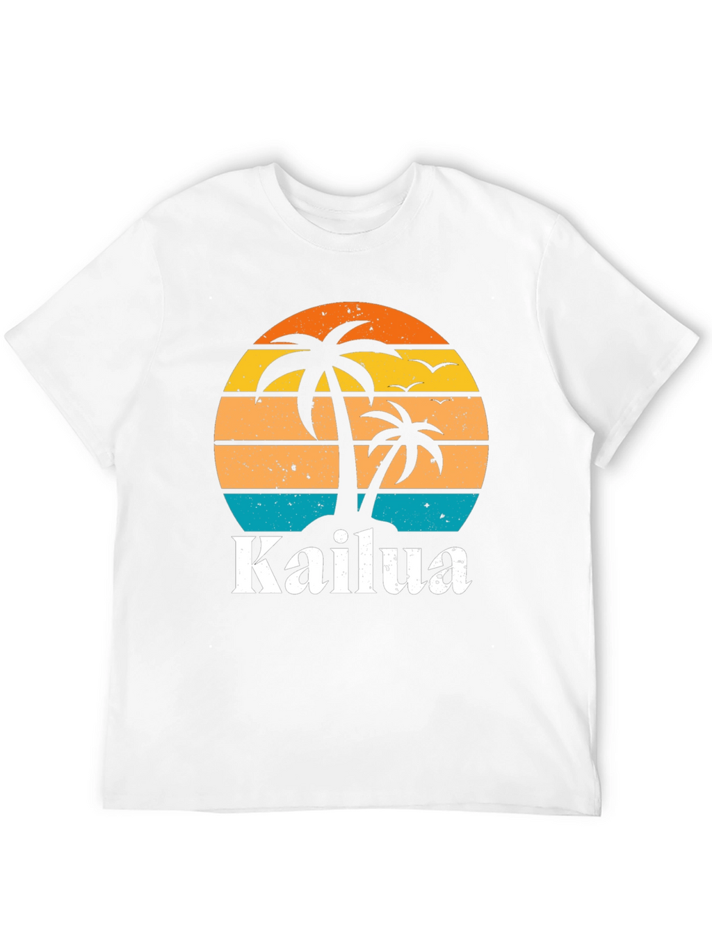 Kailua Island Palm Tree Retro T-Shirt