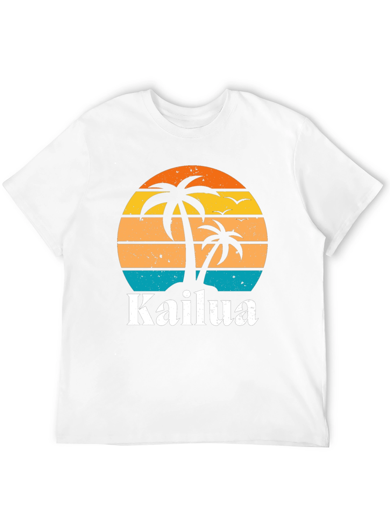 Kailua Island Palm Tree Retro T-Shirt