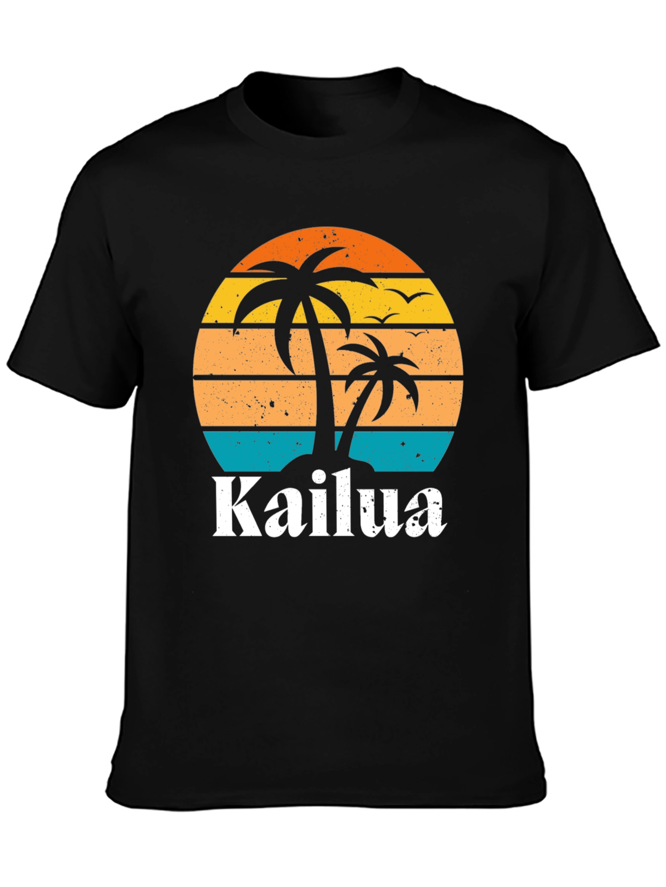Kailua Island Palm Tree Retro T-Shirt
