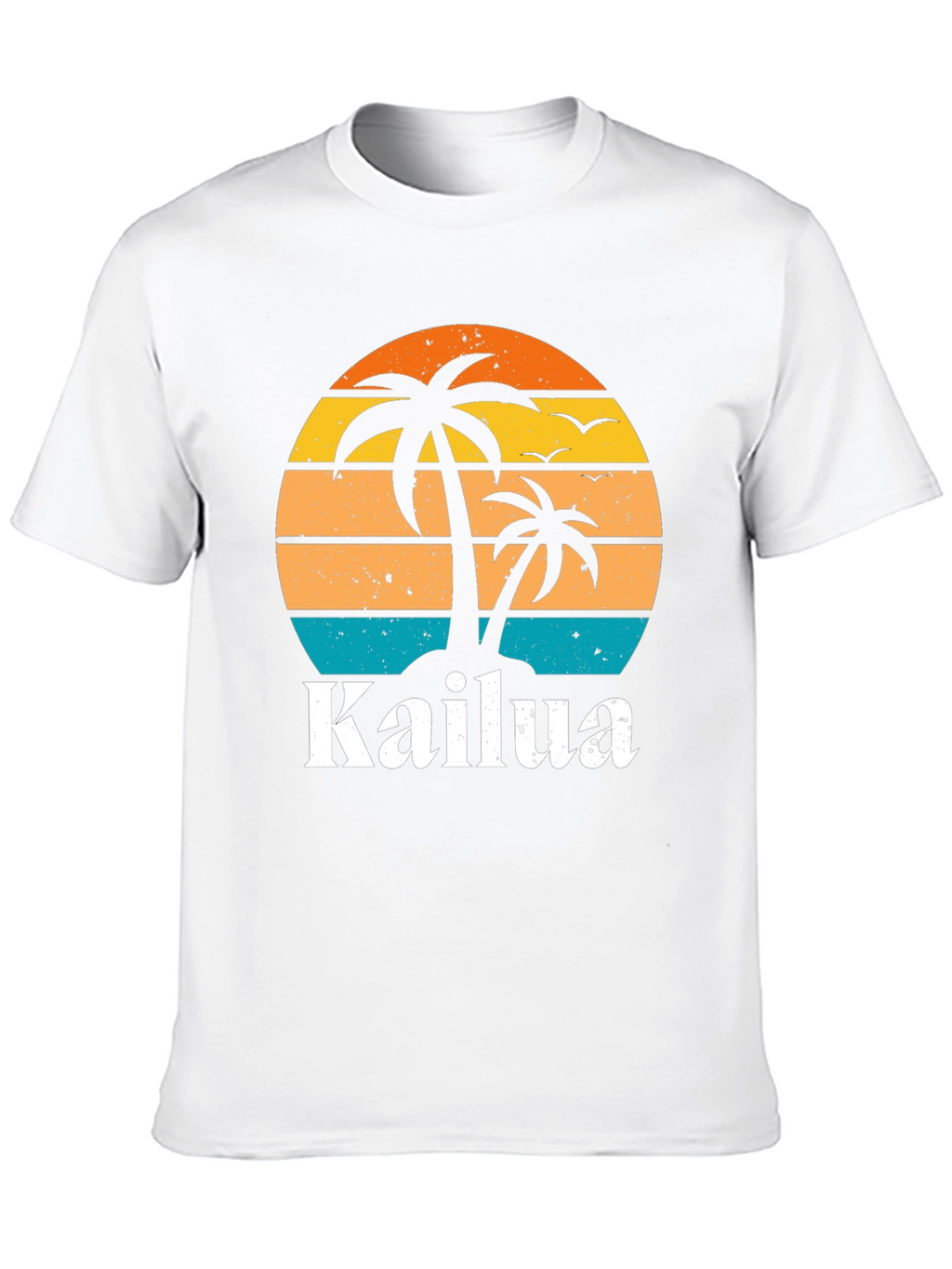 Kailua Island Palm Tree Retro T-Shirt