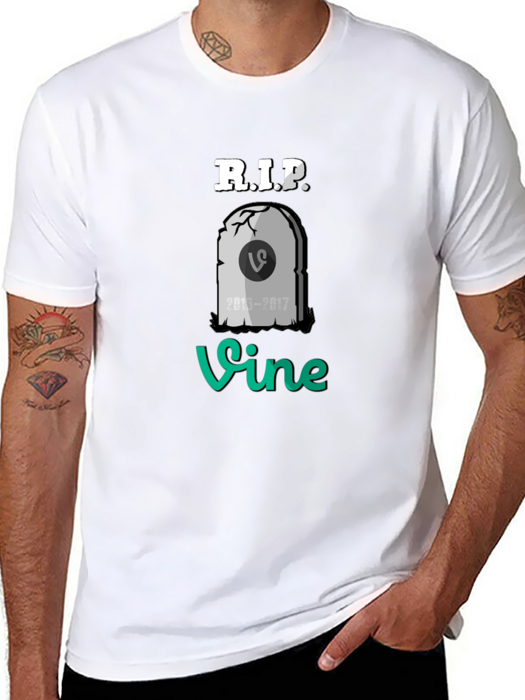 RIP Vine T-Shirt - Black Cotton Blend