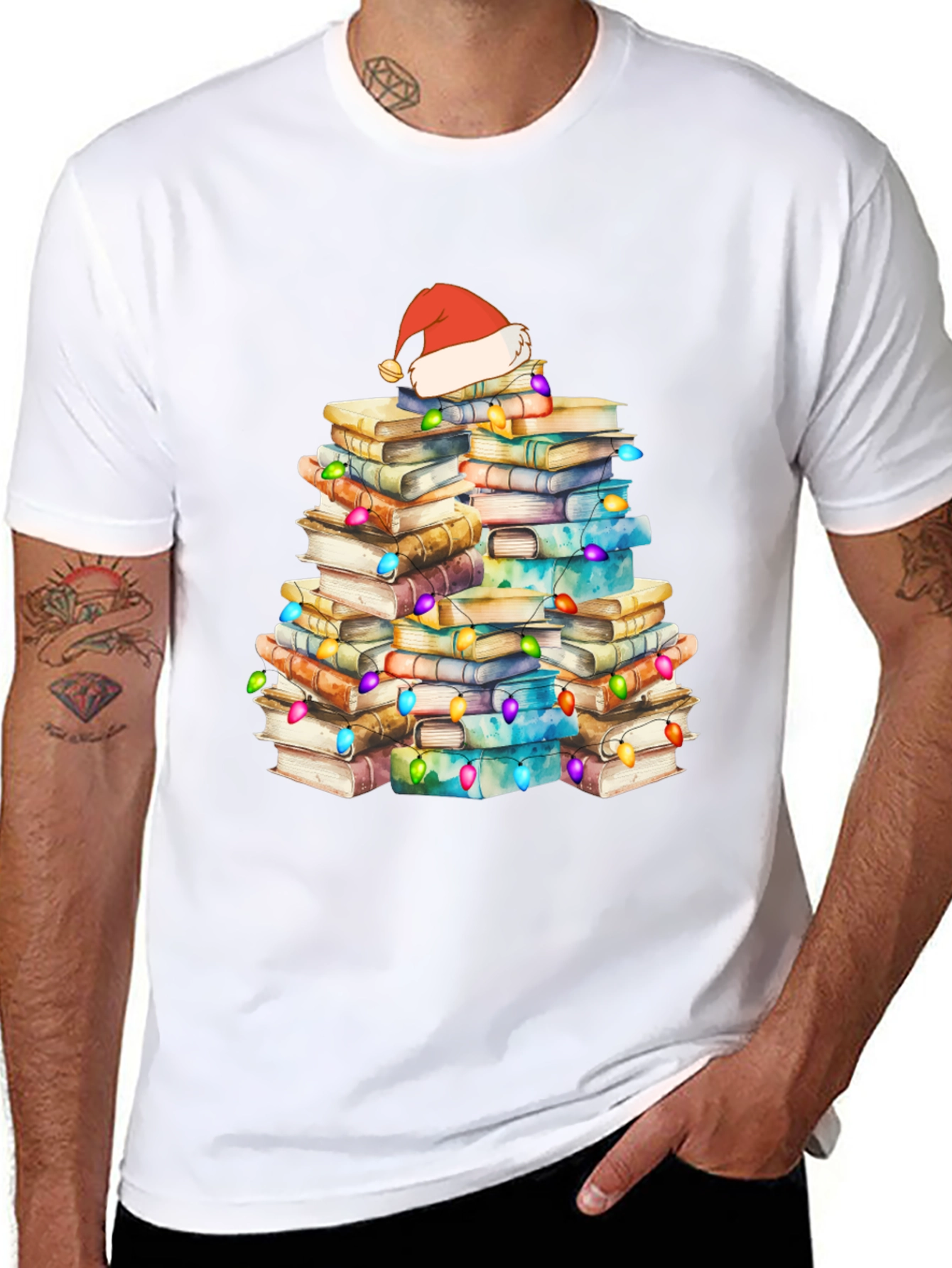 Book Christmas Tree T-Shirt