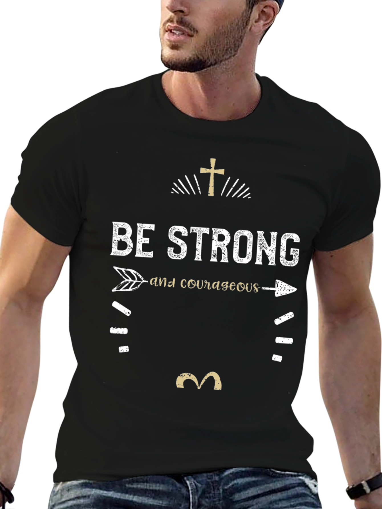 Be Strong & Courageous Graphic T-Shirt