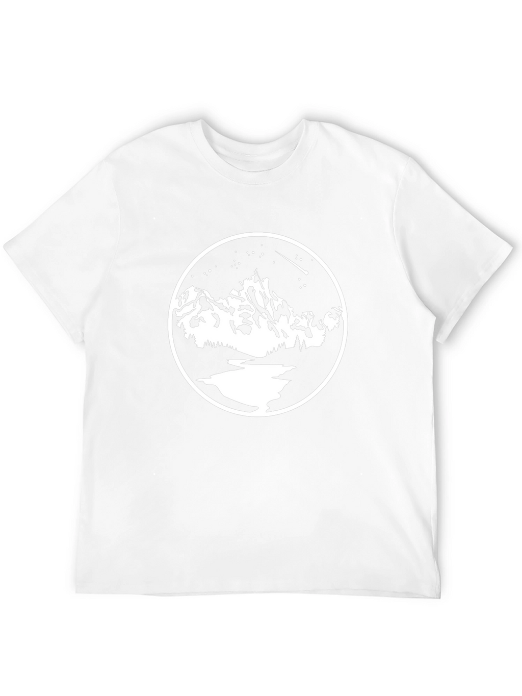 Mountain Scene Graphic Tee - Black