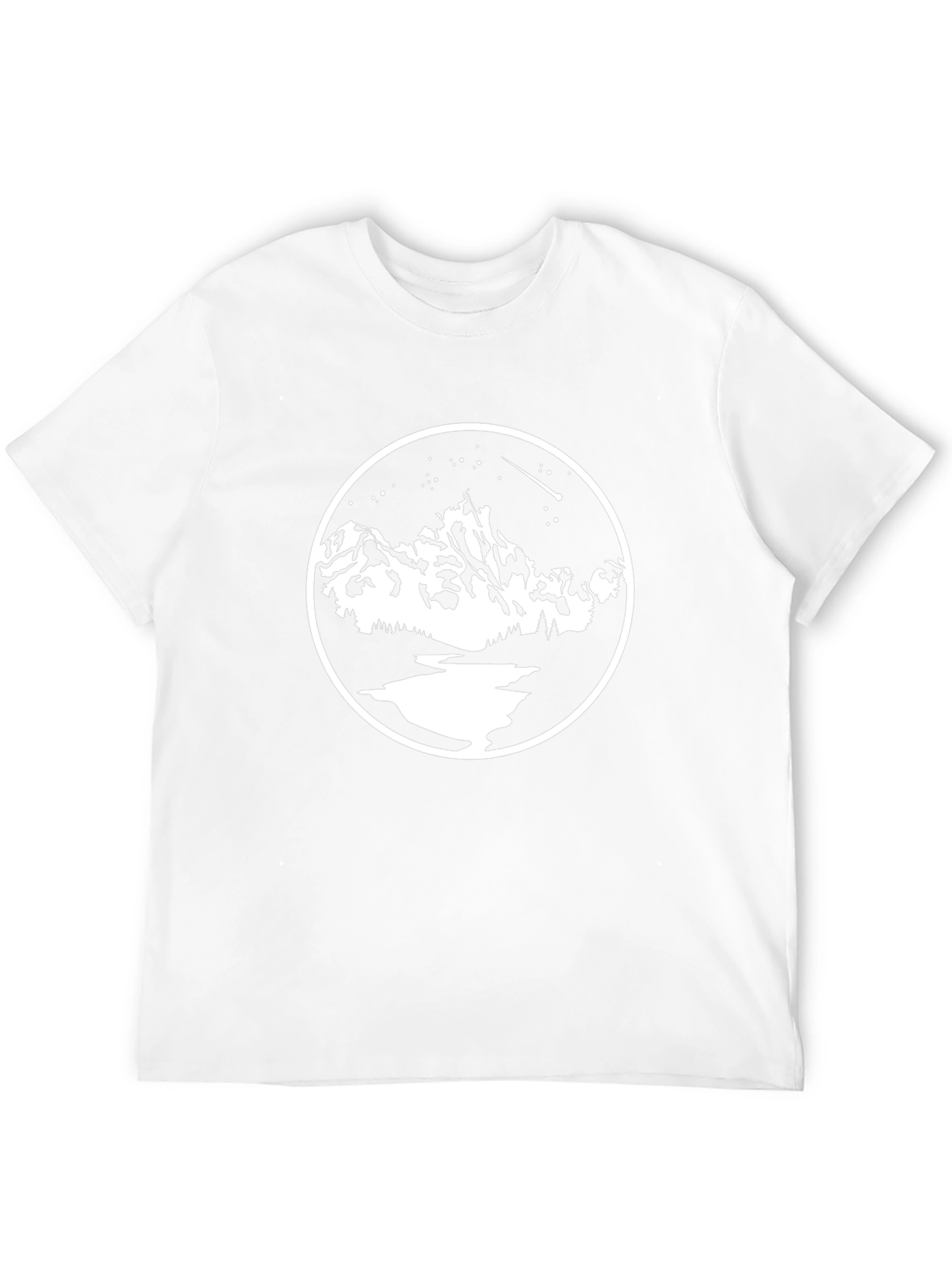 Mountain Scene Graphic Tee - Black