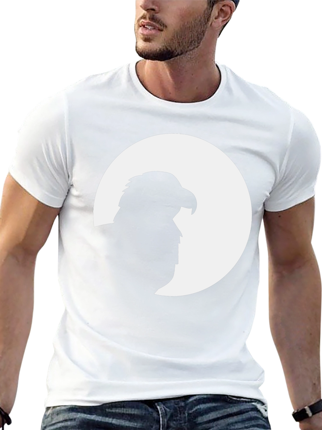 Mens Black Eagle Silhouette Graphic Tee