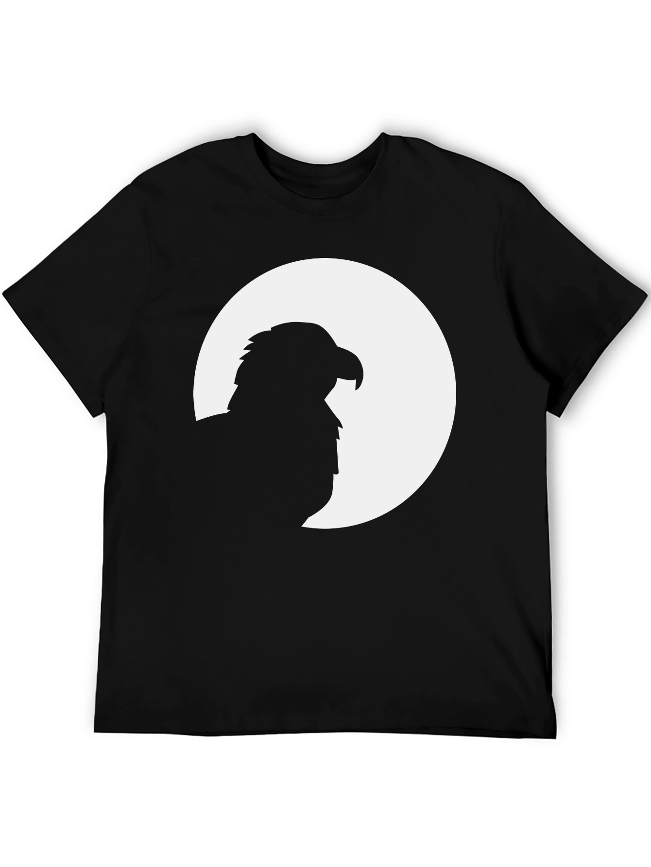 Mens Black Eagle Silhouette Graphic Tee