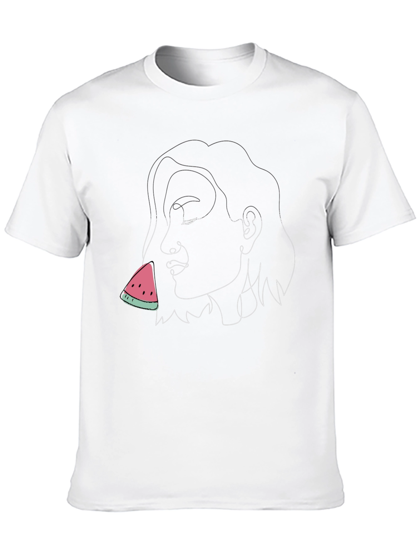 Abstract Woman Watermelon Graphic Tee