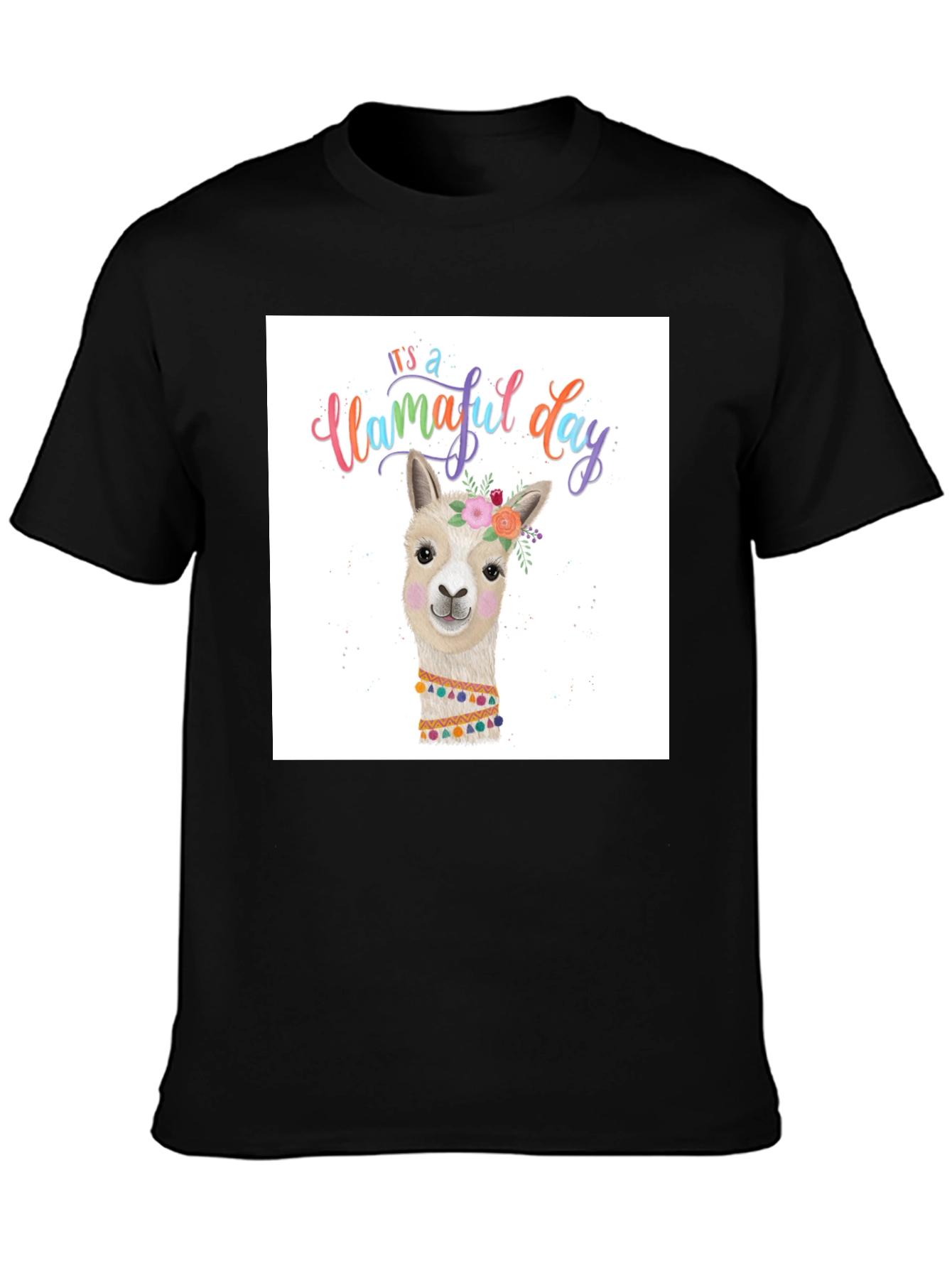 Llamaful Day T-Shirt - Cute Graphic Tee for Women