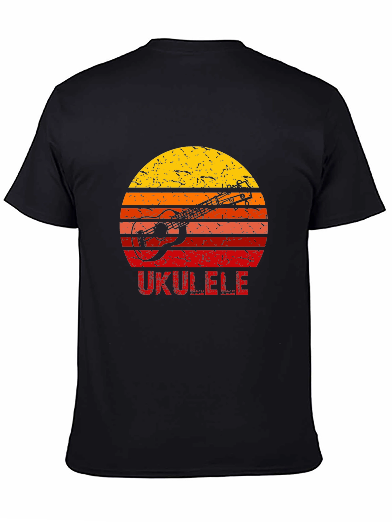 Vintage Ukulele Sunset Graphic T-Shirt