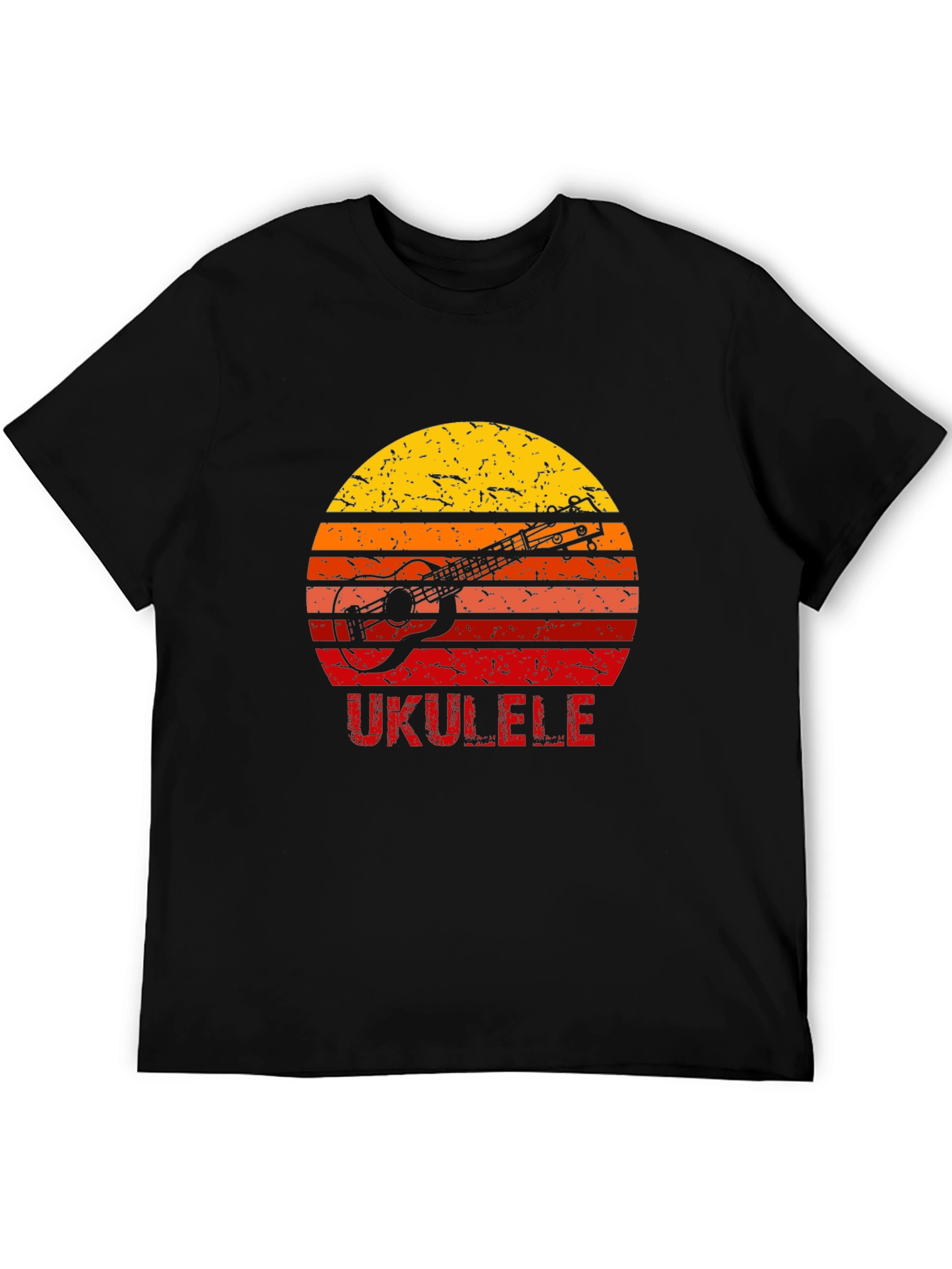 Vintage Ukulele Sunset Graphic T-Shirt