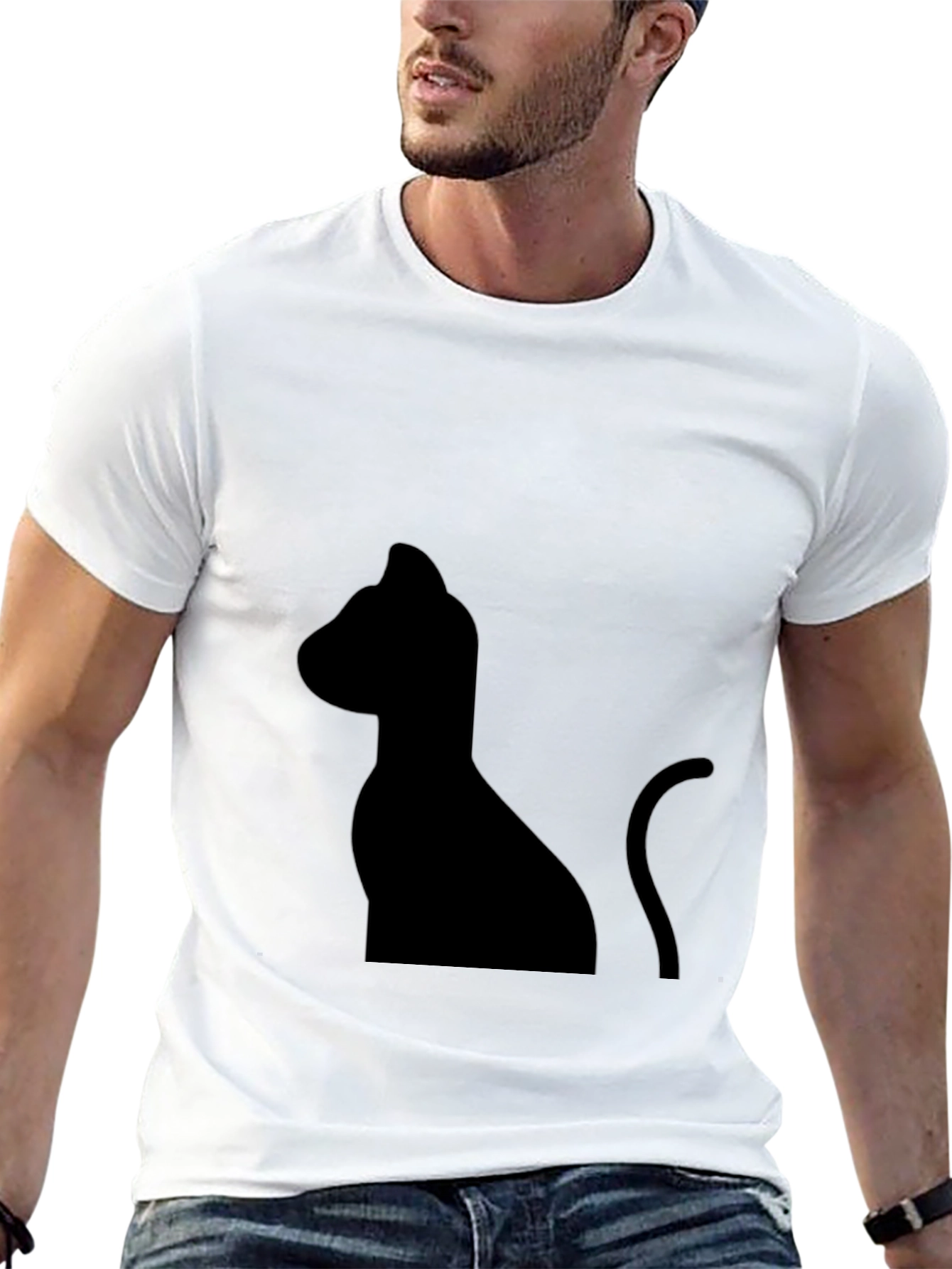 Black Cat Silhouette T-Shirt