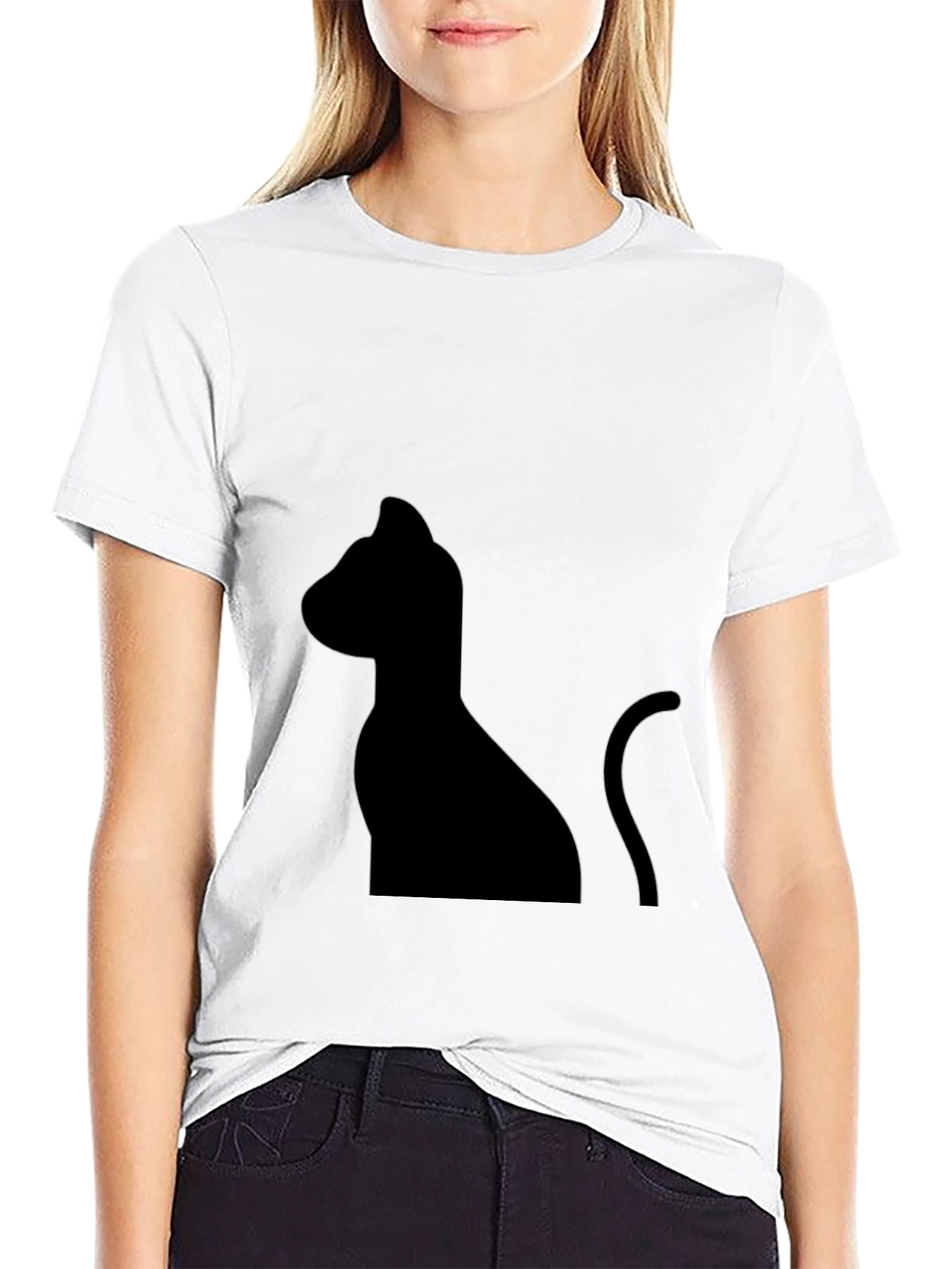 Black Cat Silhouette T-Shirt