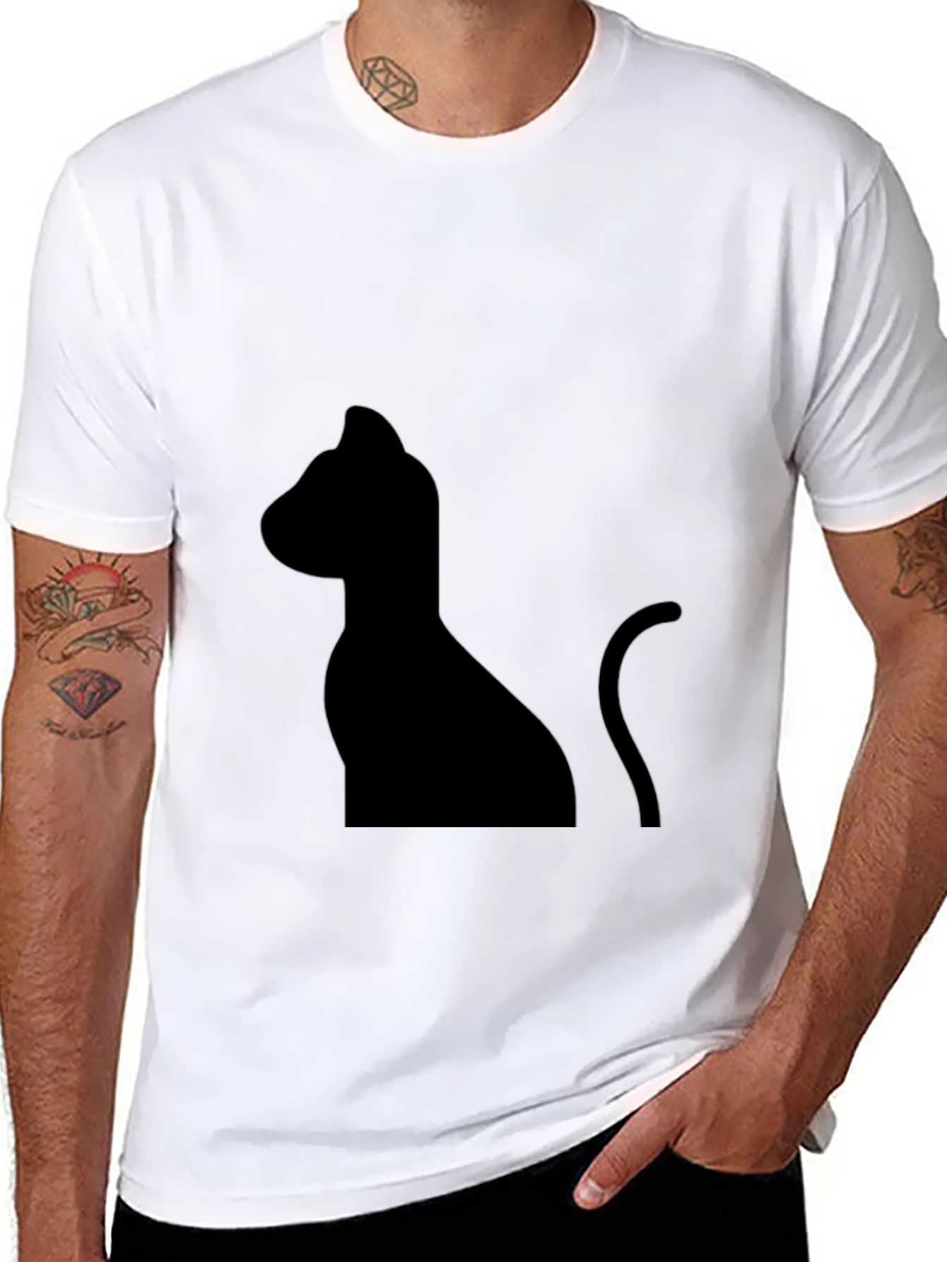 Black Cat Silhouette T-Shirt