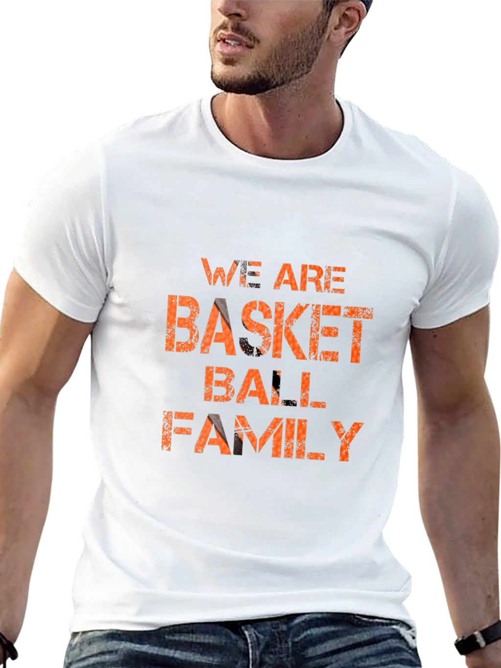 Basketball Family Graphic T-Shirt - Black