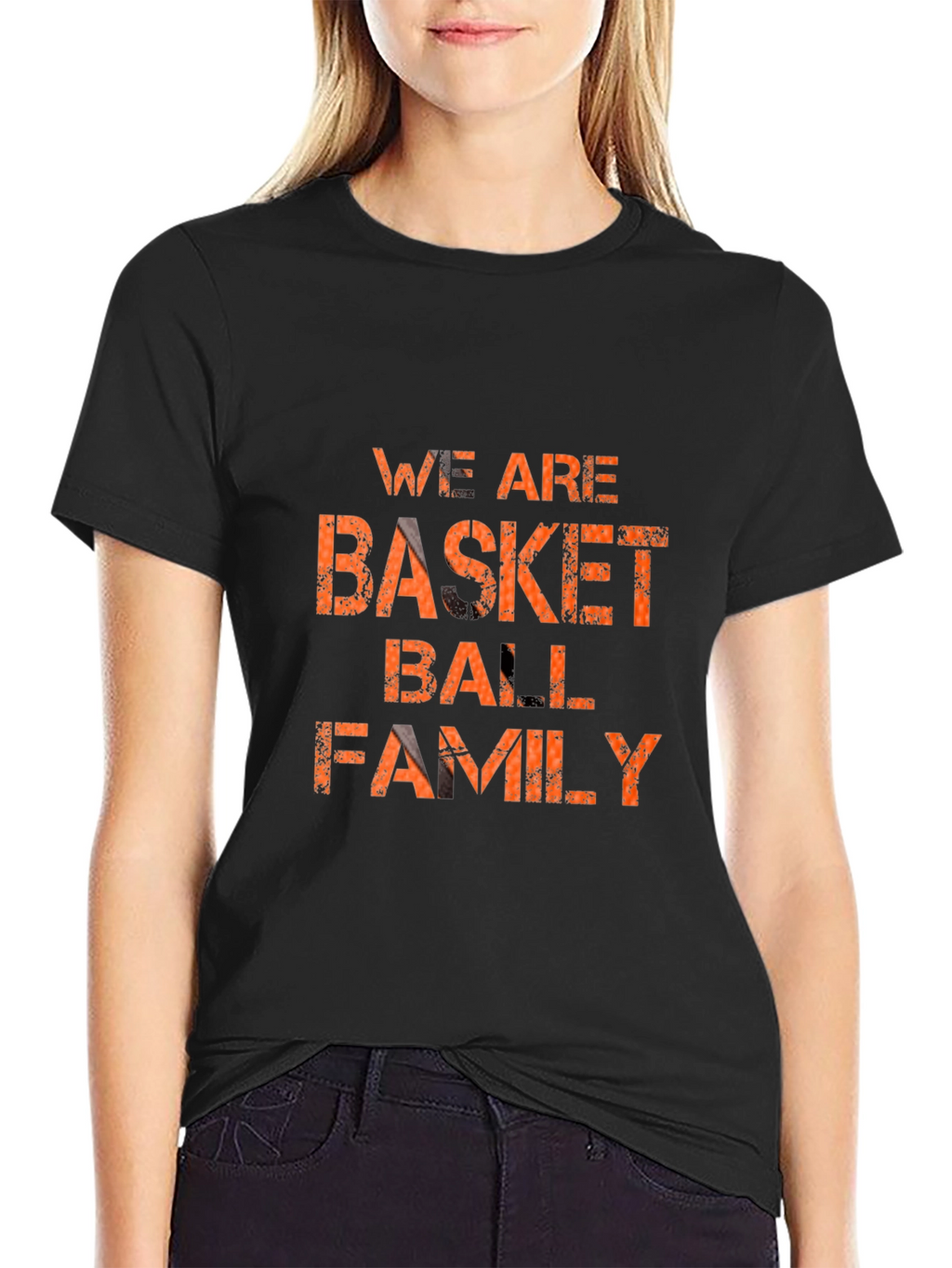 Basketball Family Graphic T-Shirt - Black