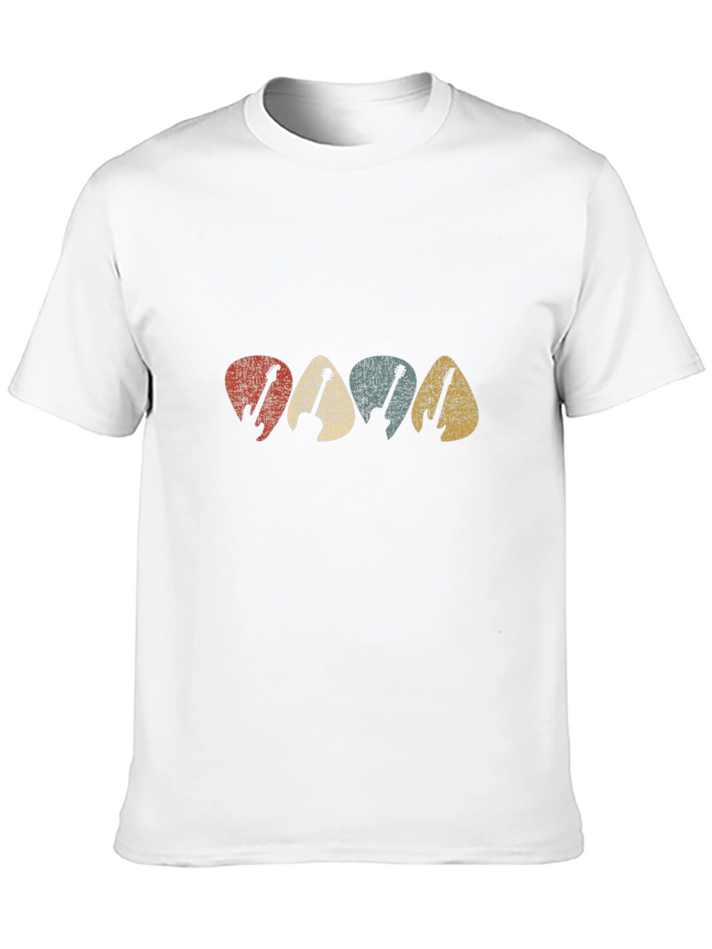 Retro Guitar Pick T-Shirt - Music Lover Tee