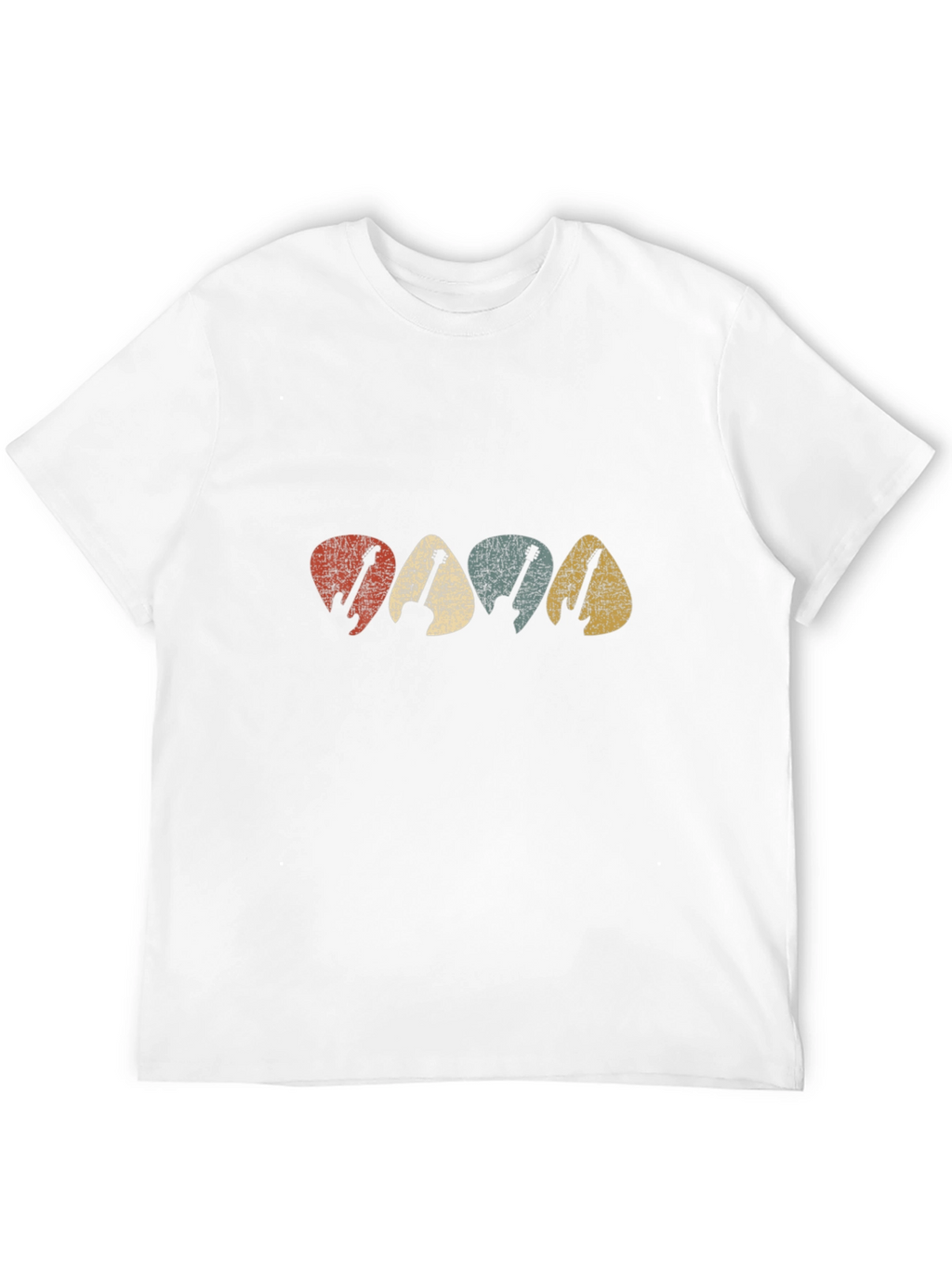 Retro Guitar Pick T-Shirt - Music Lover Tee