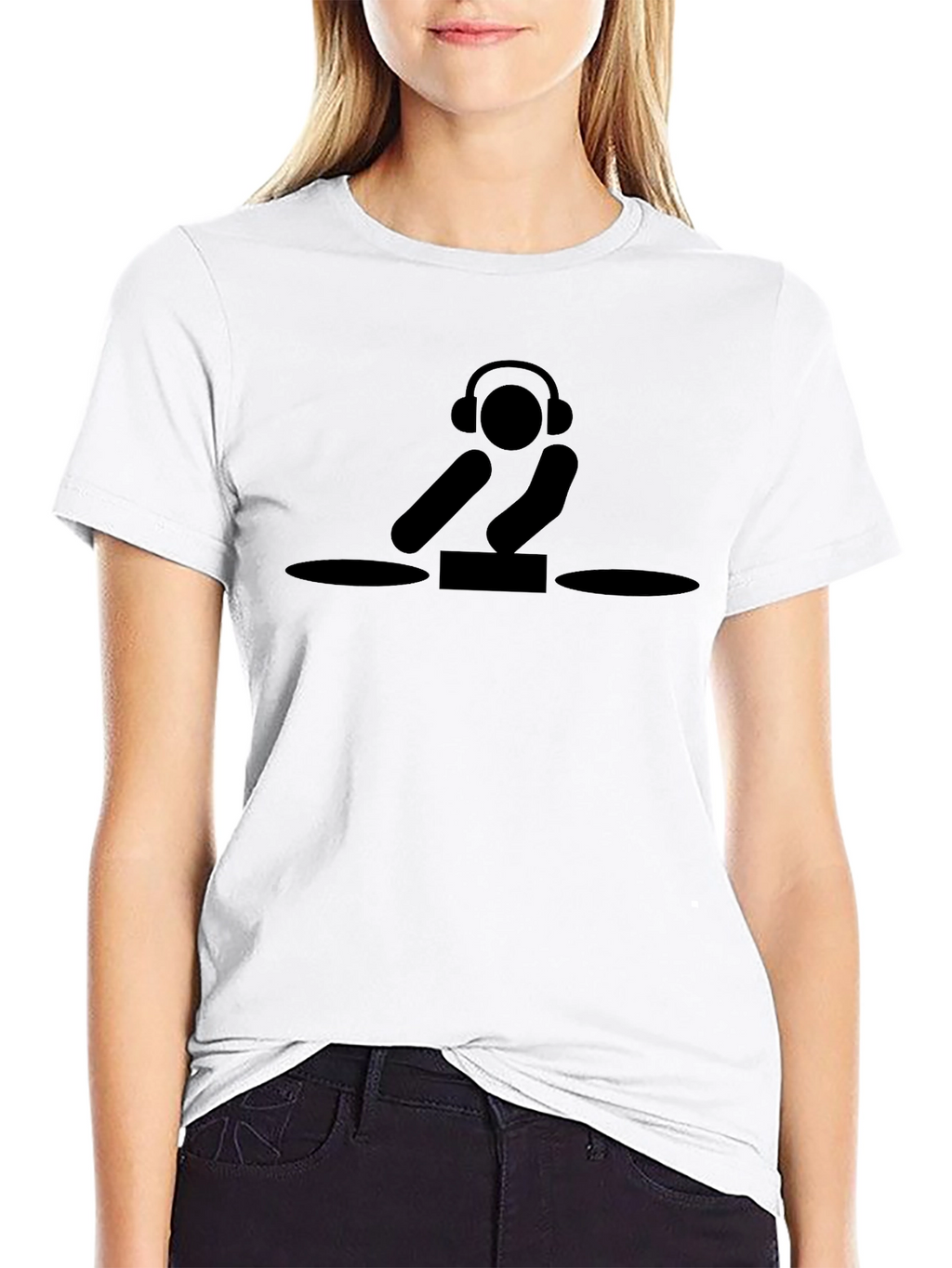 DJ Graphic Tee - Black Cotton T-Shirt