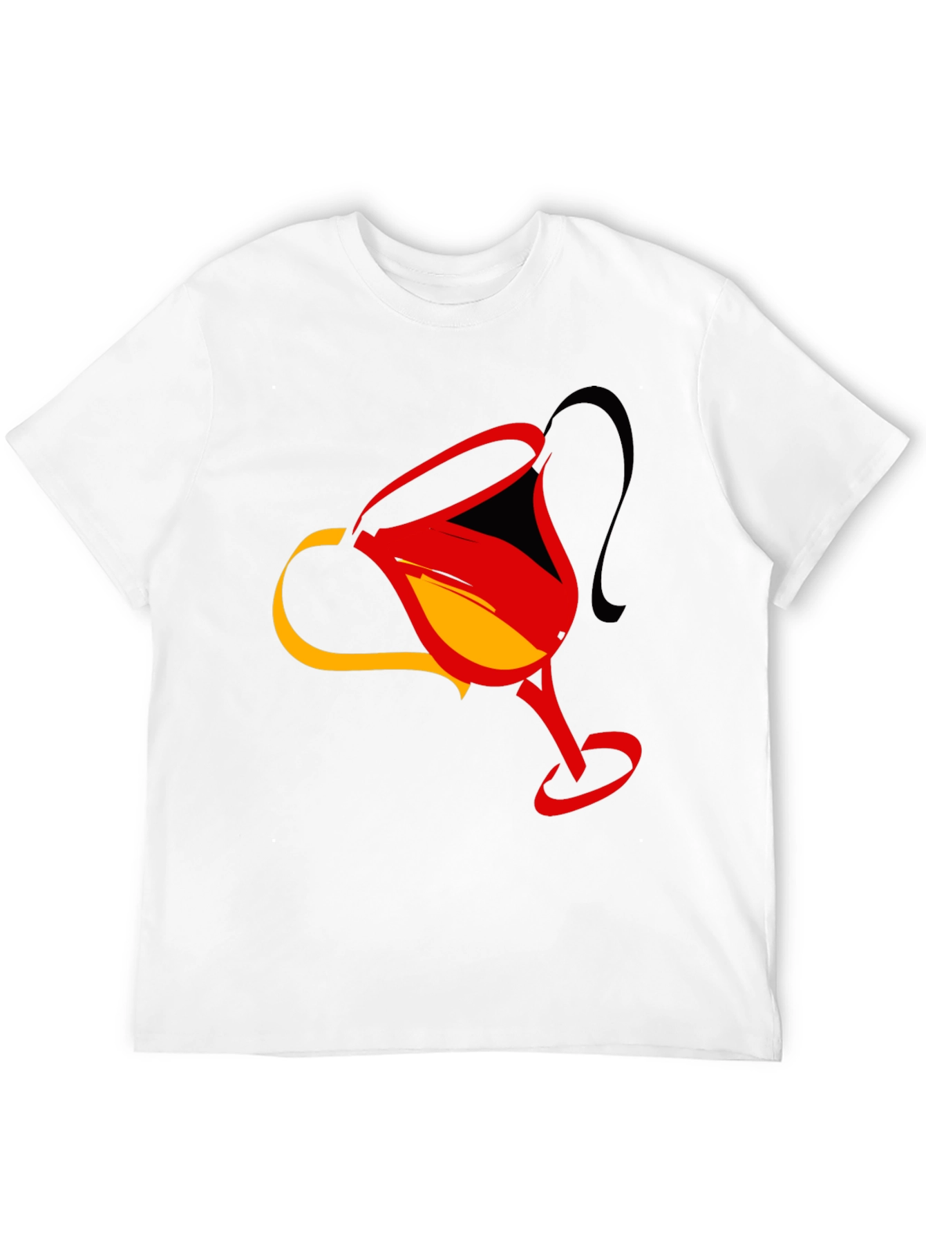 Abstract Cocktail Glass Graphic Tee - Modern Design