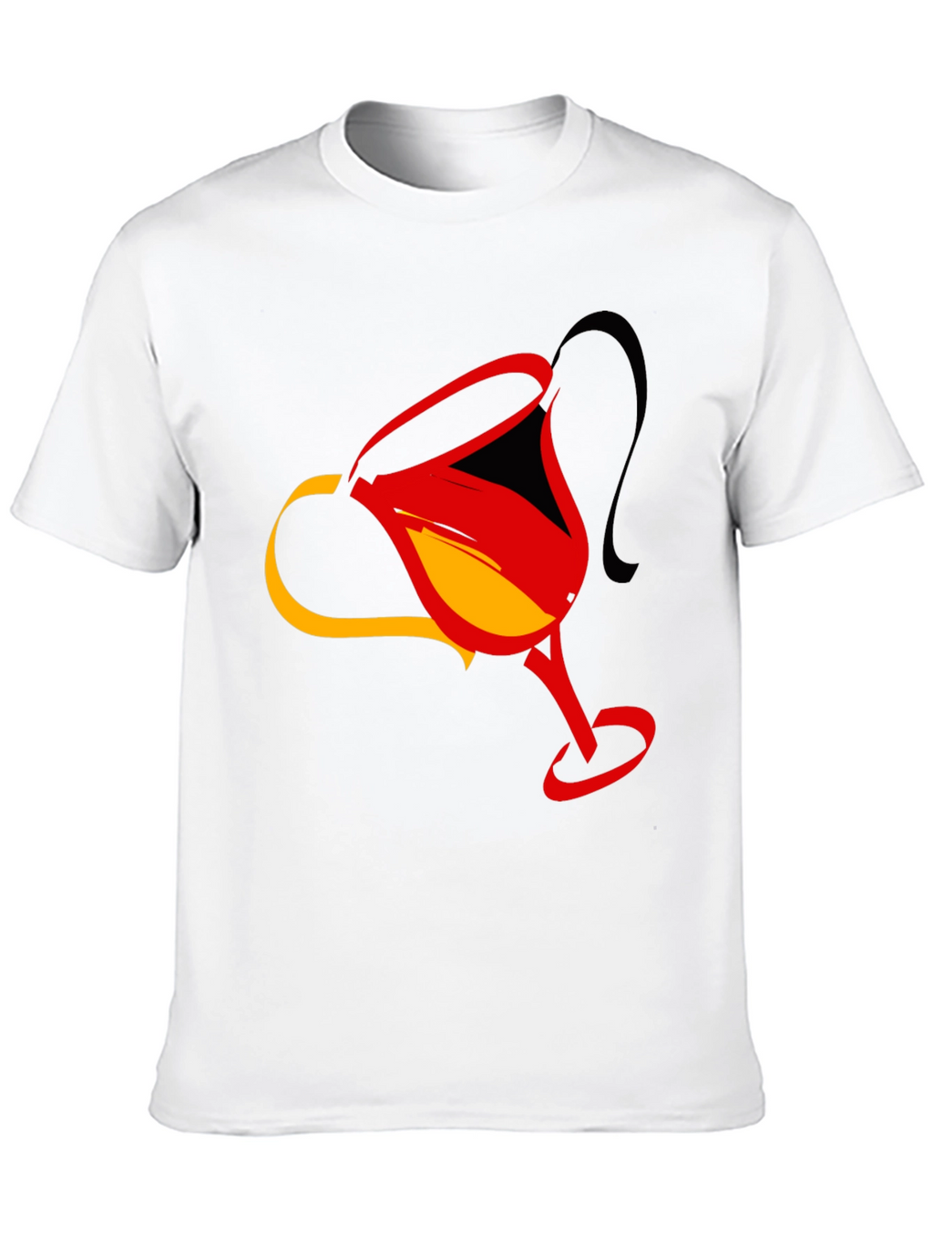 Abstract Cocktail Glass Graphic Tee - Modern Design