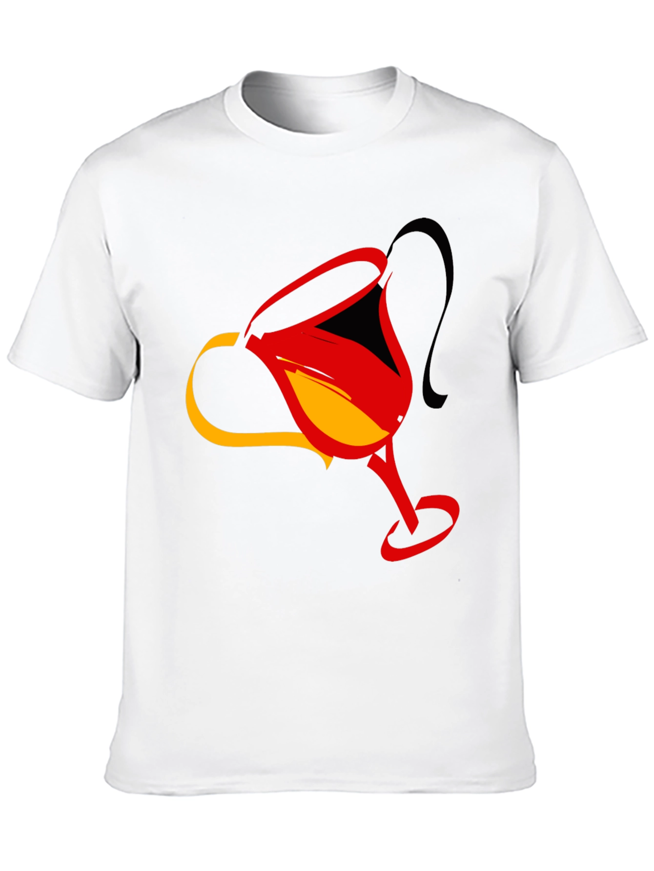 Abstract Cocktail Glass Graphic Tee - Modern Design