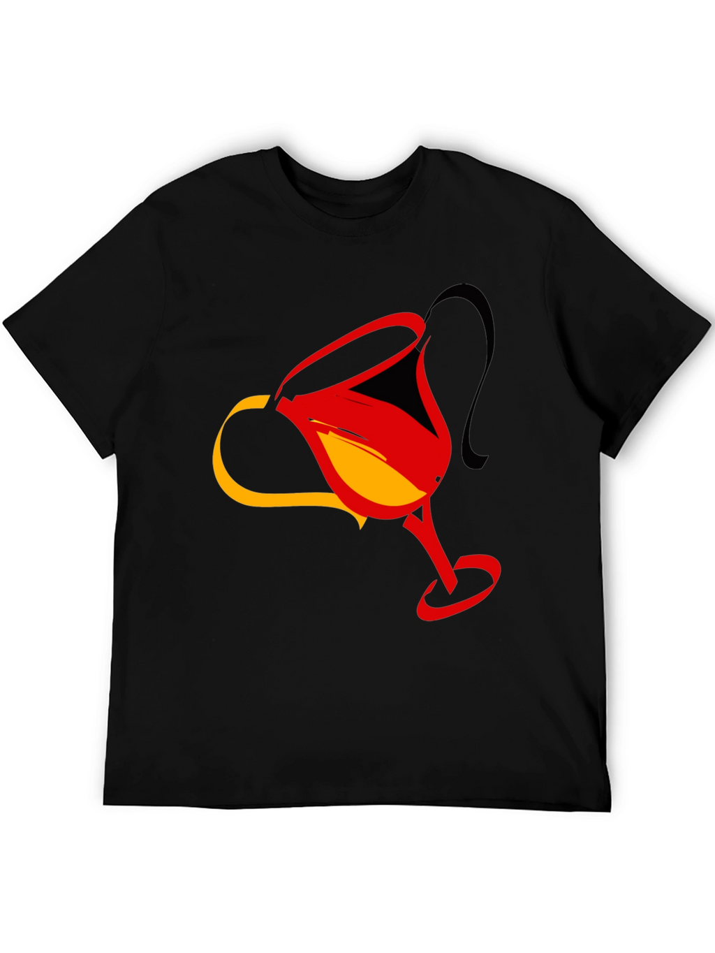 Abstract Cocktail Glass Graphic Tee - Modern Design