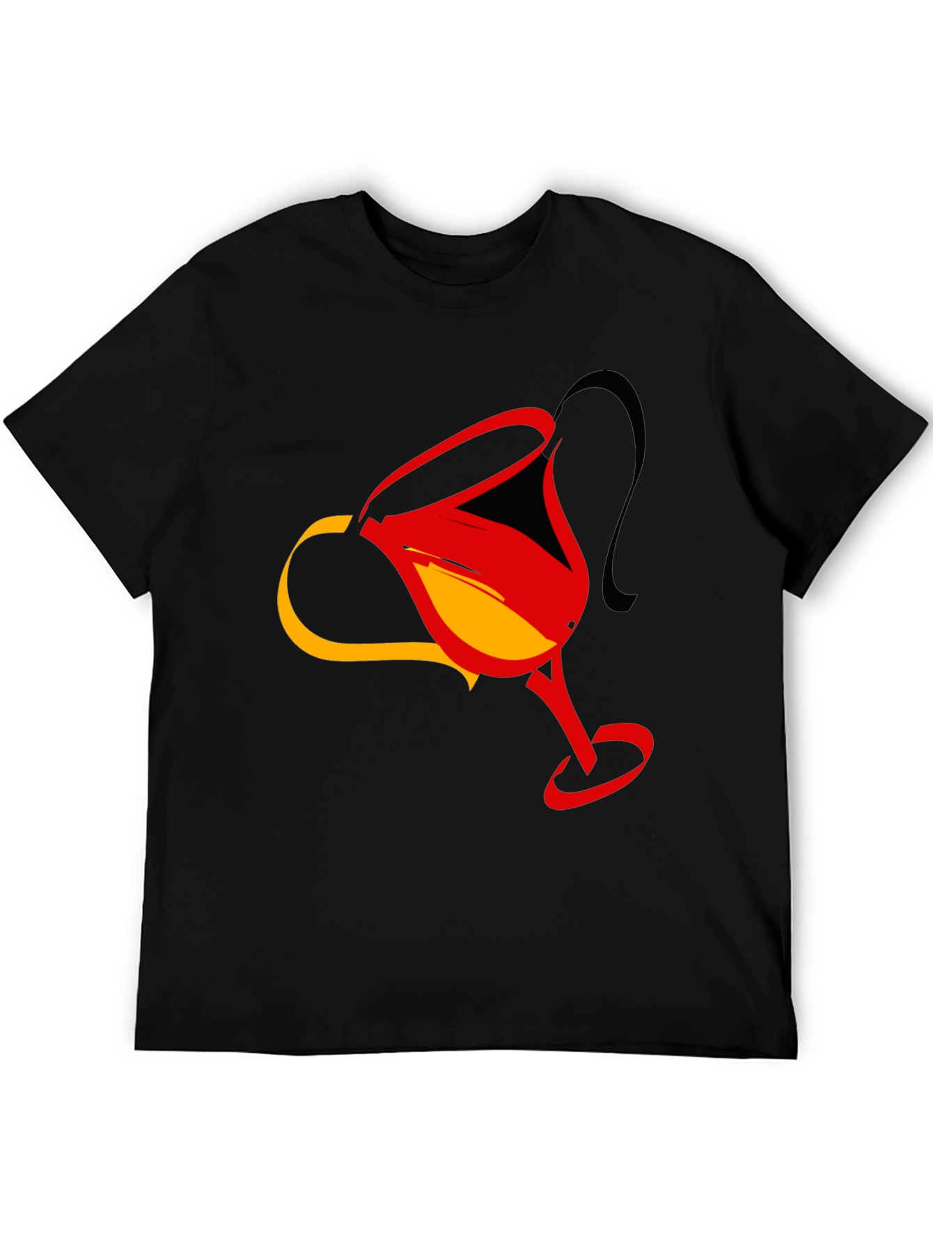 Abstract Cocktail Glass Graphic Tee - Modern Design
