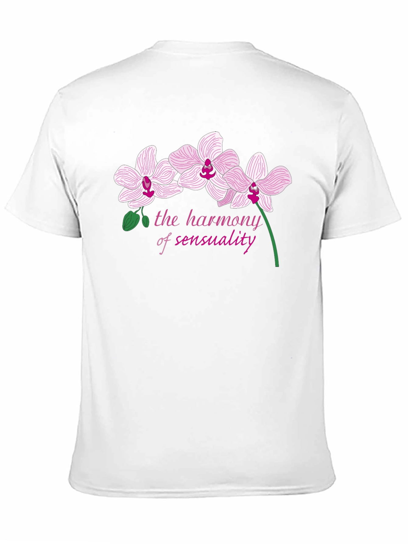 Floral Harmony Tee: Sensual Orchid Graphic