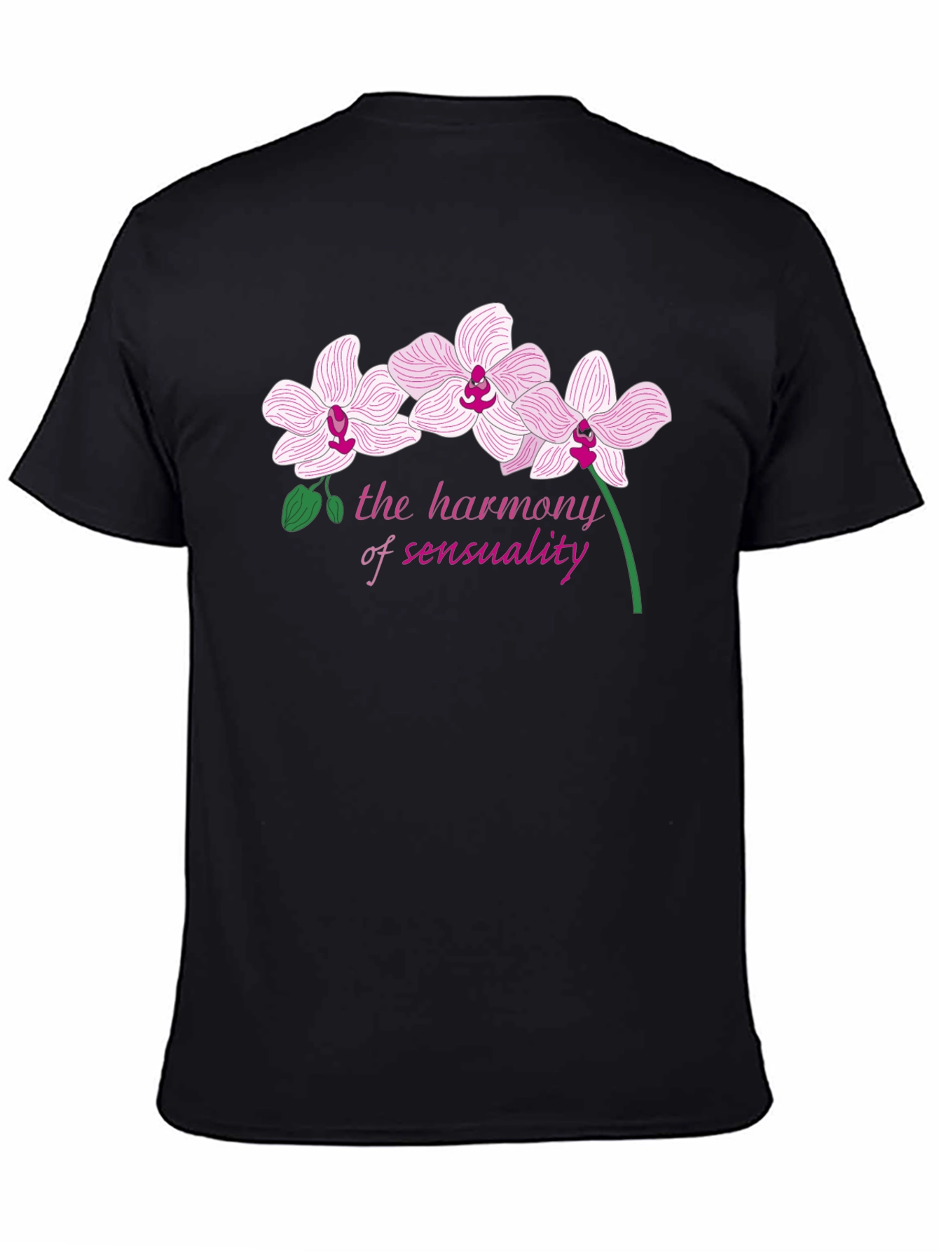 Floral Harmony Tee: Sensual Orchid Graphic