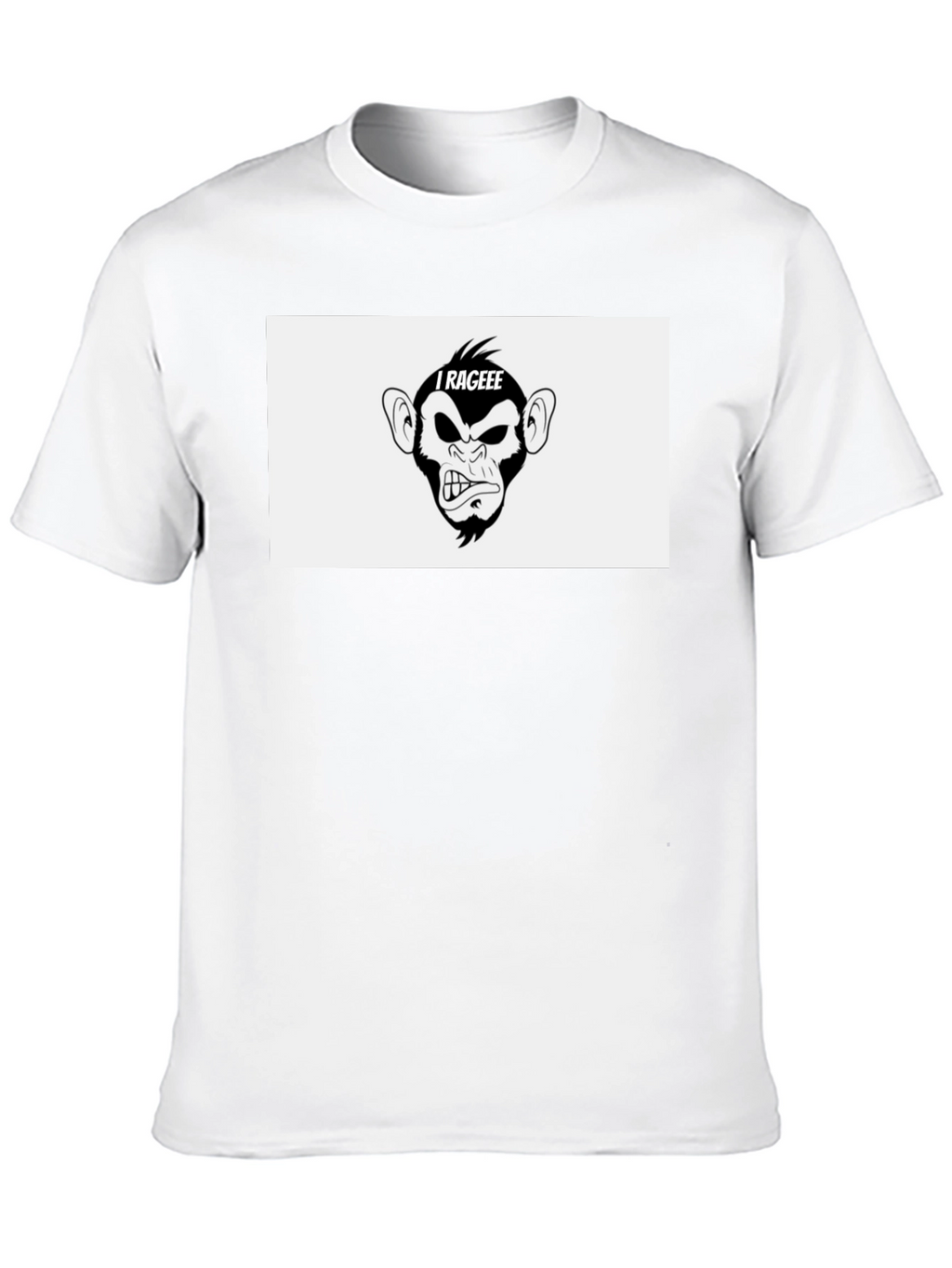I Rageee Monkey Graphic Black T-Shirt