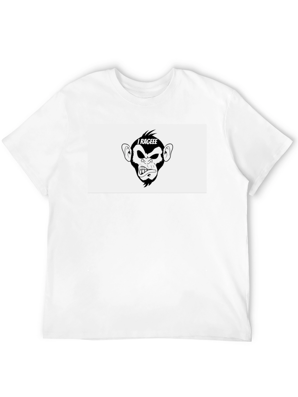 I Rageee Monkey Graphic Black T-Shirt