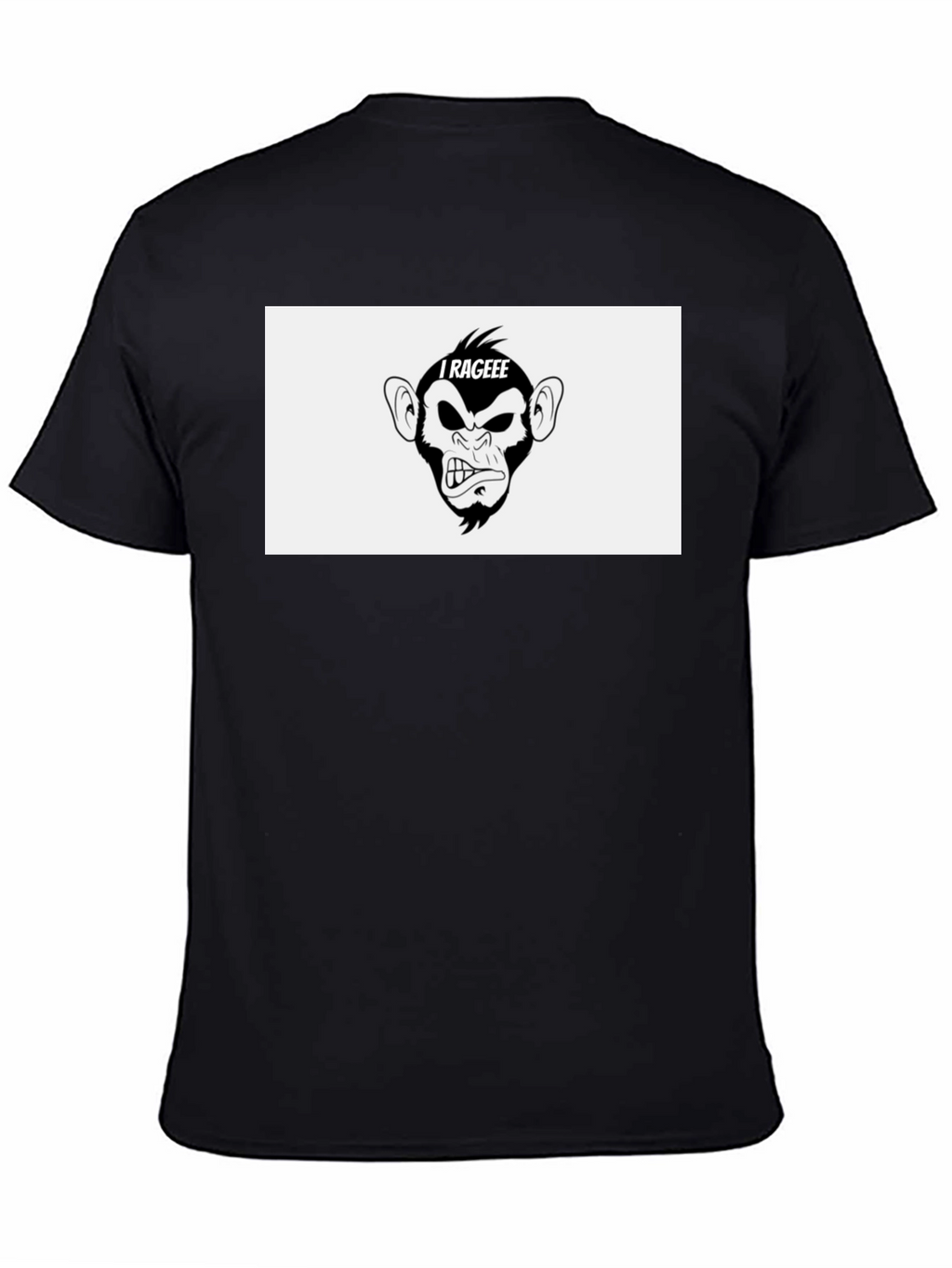 I Rageee Monkey Graphic Black T-Shirt