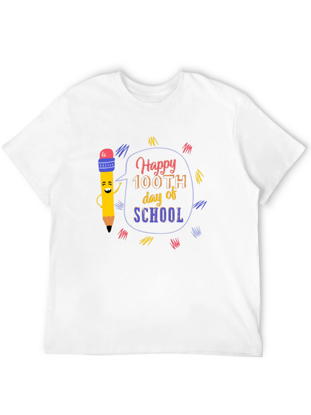 Happy 100th Day of School Black T-Shirt