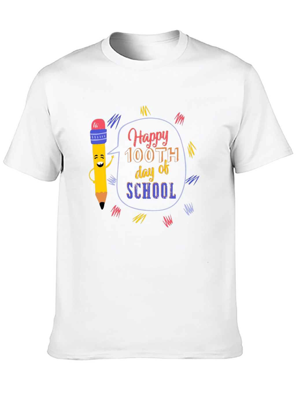 Happy 100th Day of School Black T-Shirt