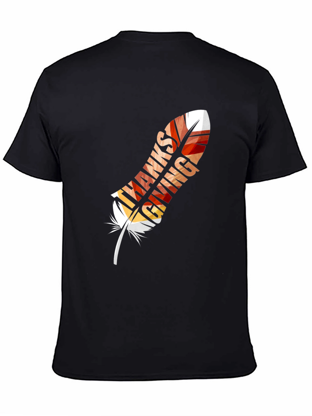 Thanksgiving Feather Graphic T-Shirt - Fall Festive Tee
