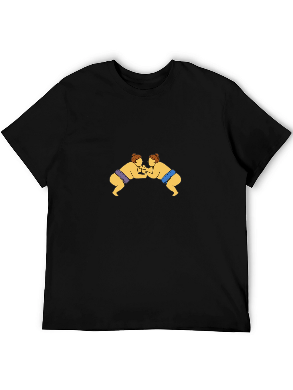Sumo Wrestlers Black Graphic Tee