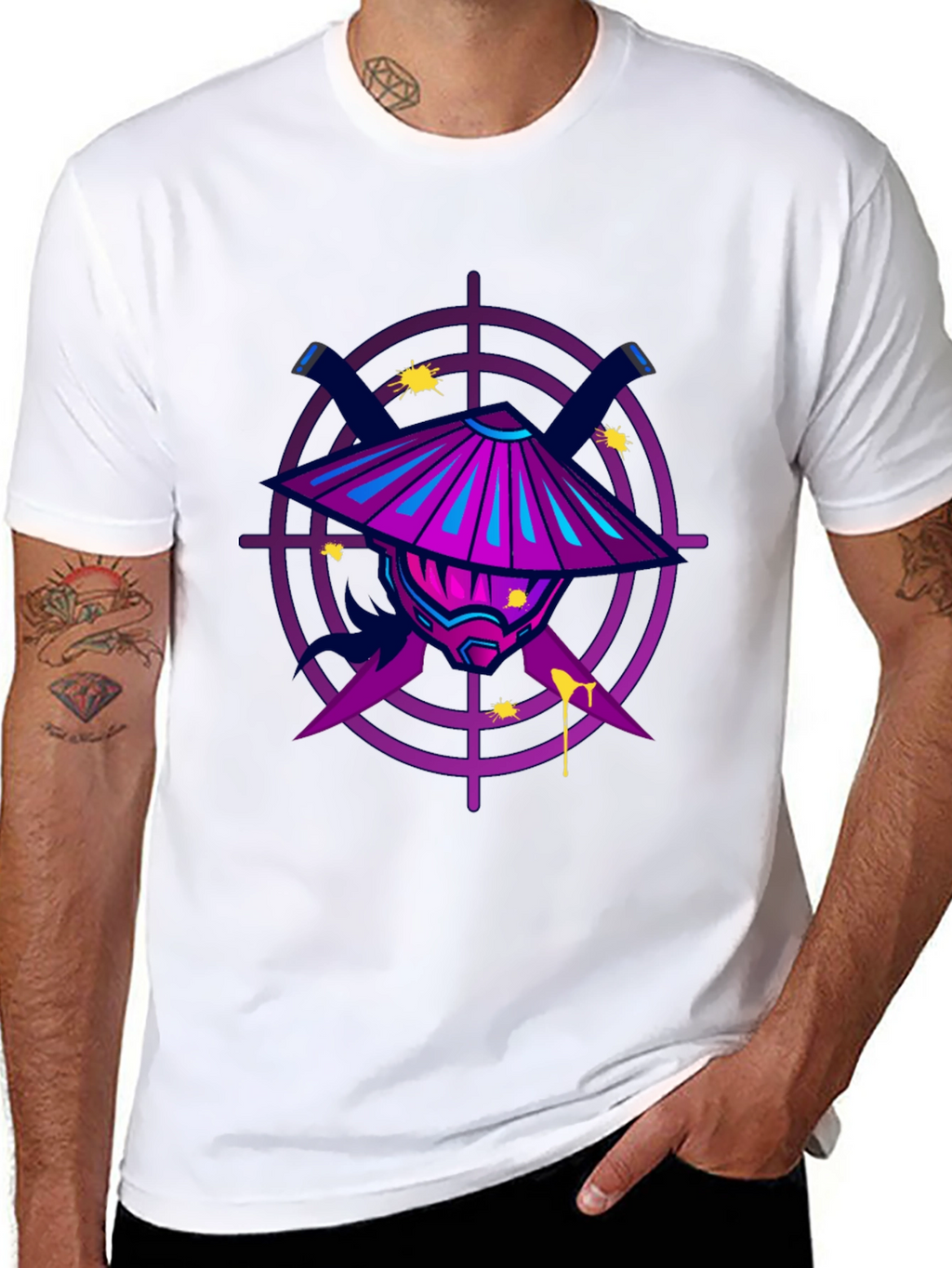 Cyberpunk Ninja Graphic Tee - Edgy Streetwear