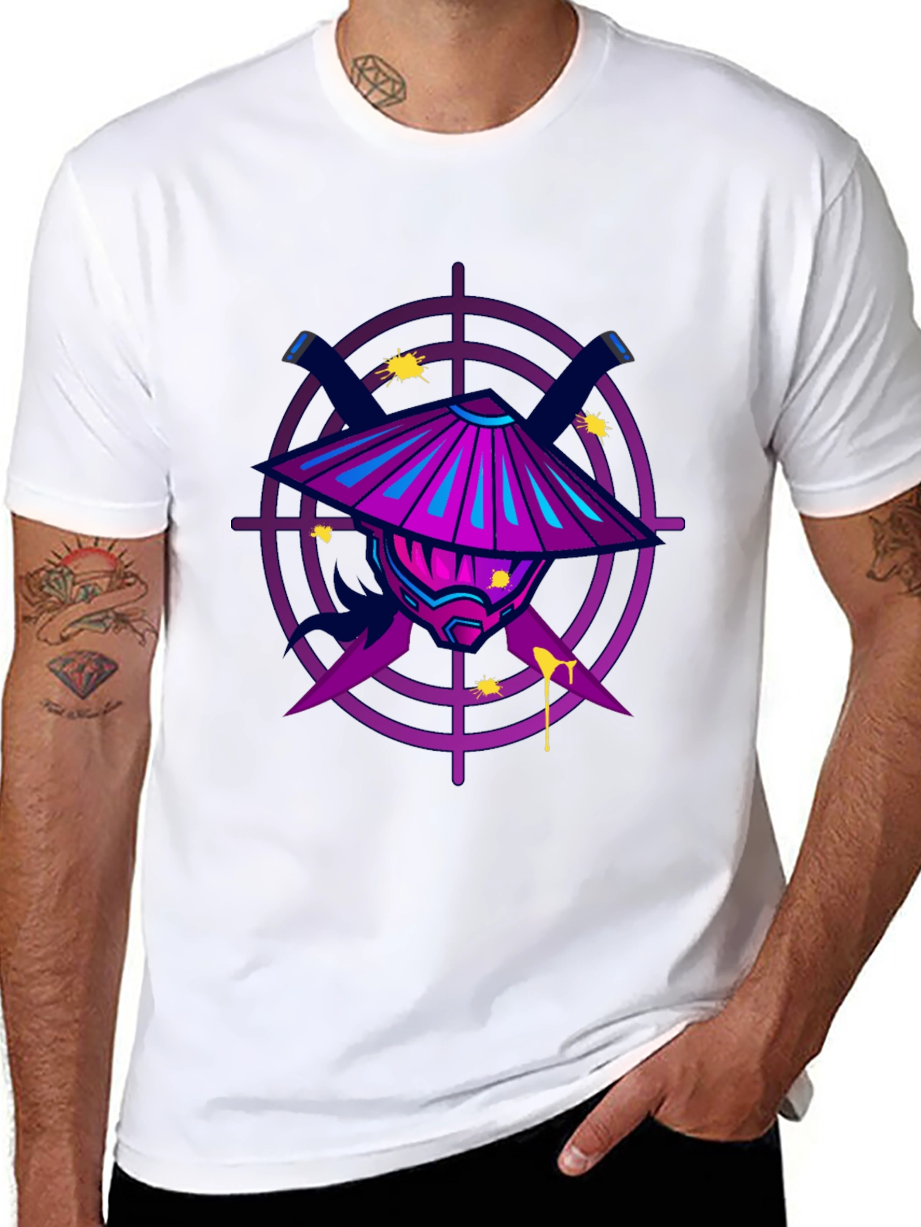 Cyberpunk Ninja Graphic Tee - Edgy Streetwear