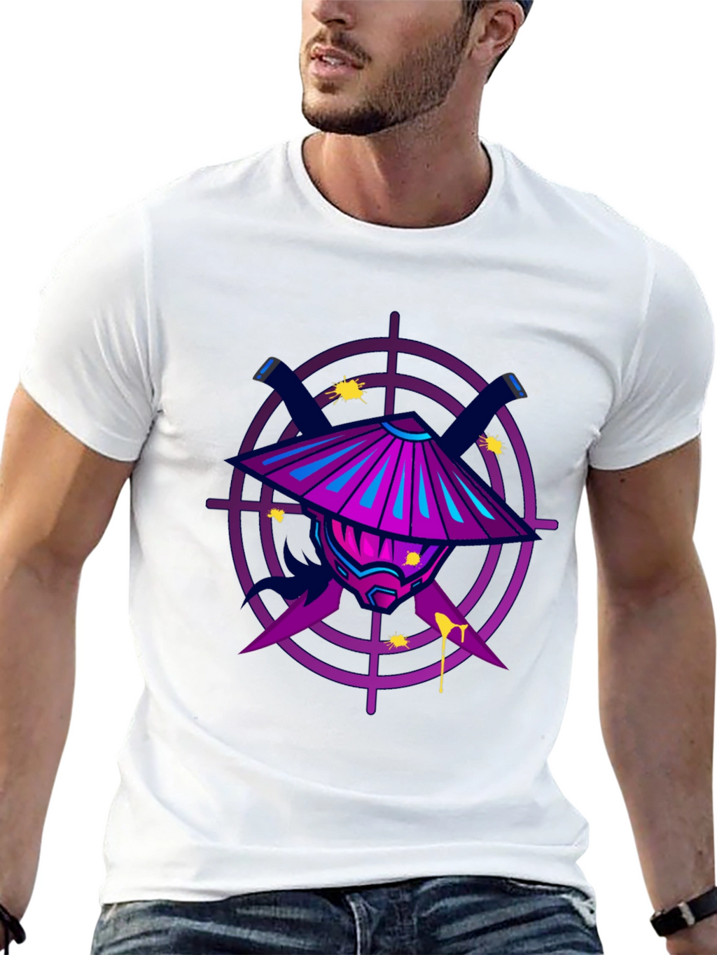 Cyberpunk Ninja Graphic Tee - Edgy Streetwear