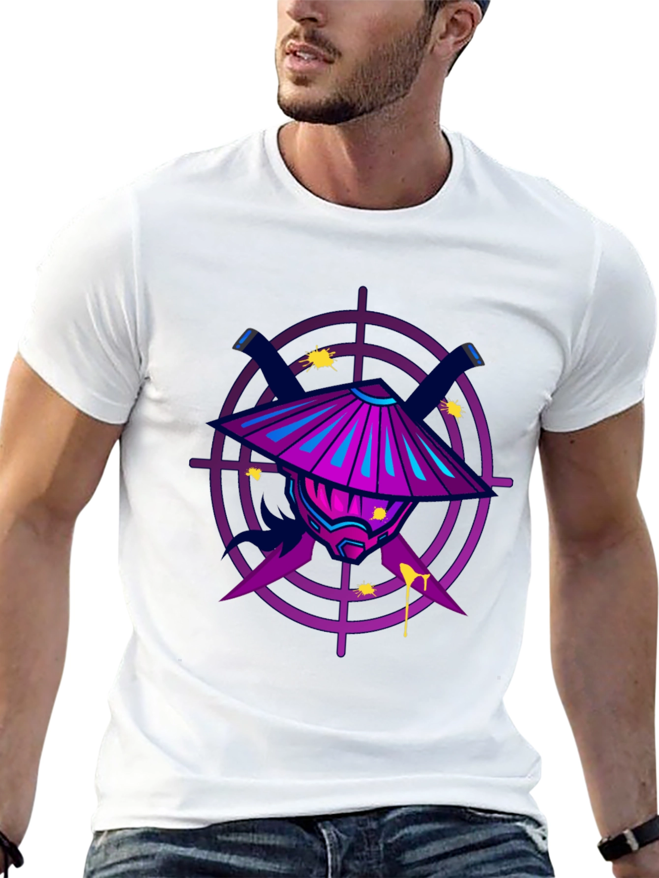 Cyberpunk Ninja Graphic Tee - Edgy Streetwear