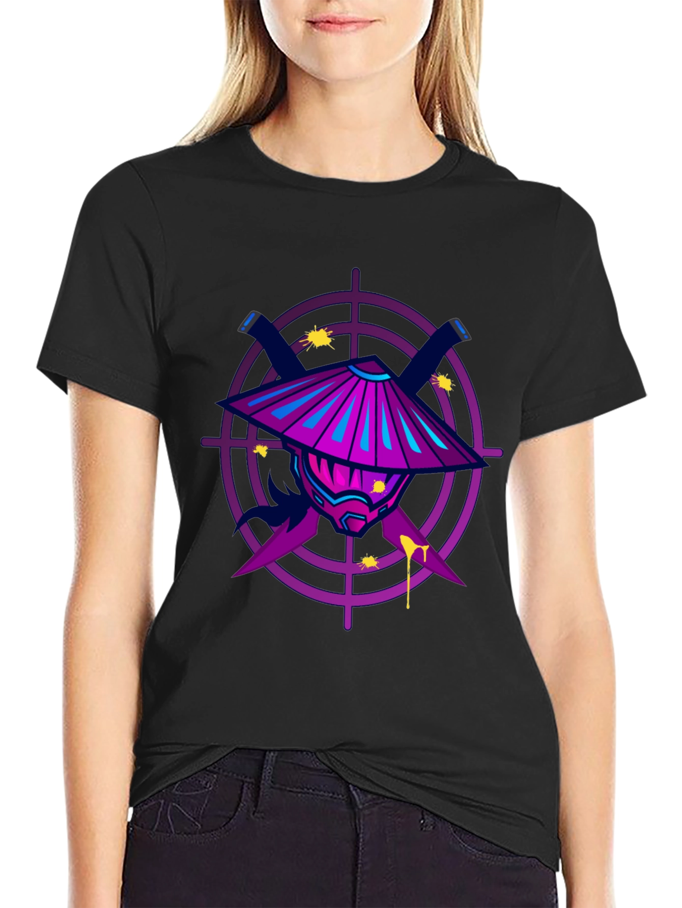 Cyberpunk Ninja Graphic Tee - Edgy Streetwear