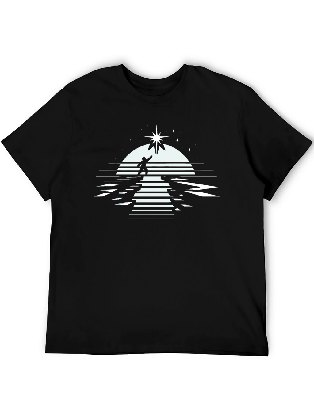 Reach for the Stars Graphic T-Shirt - Black