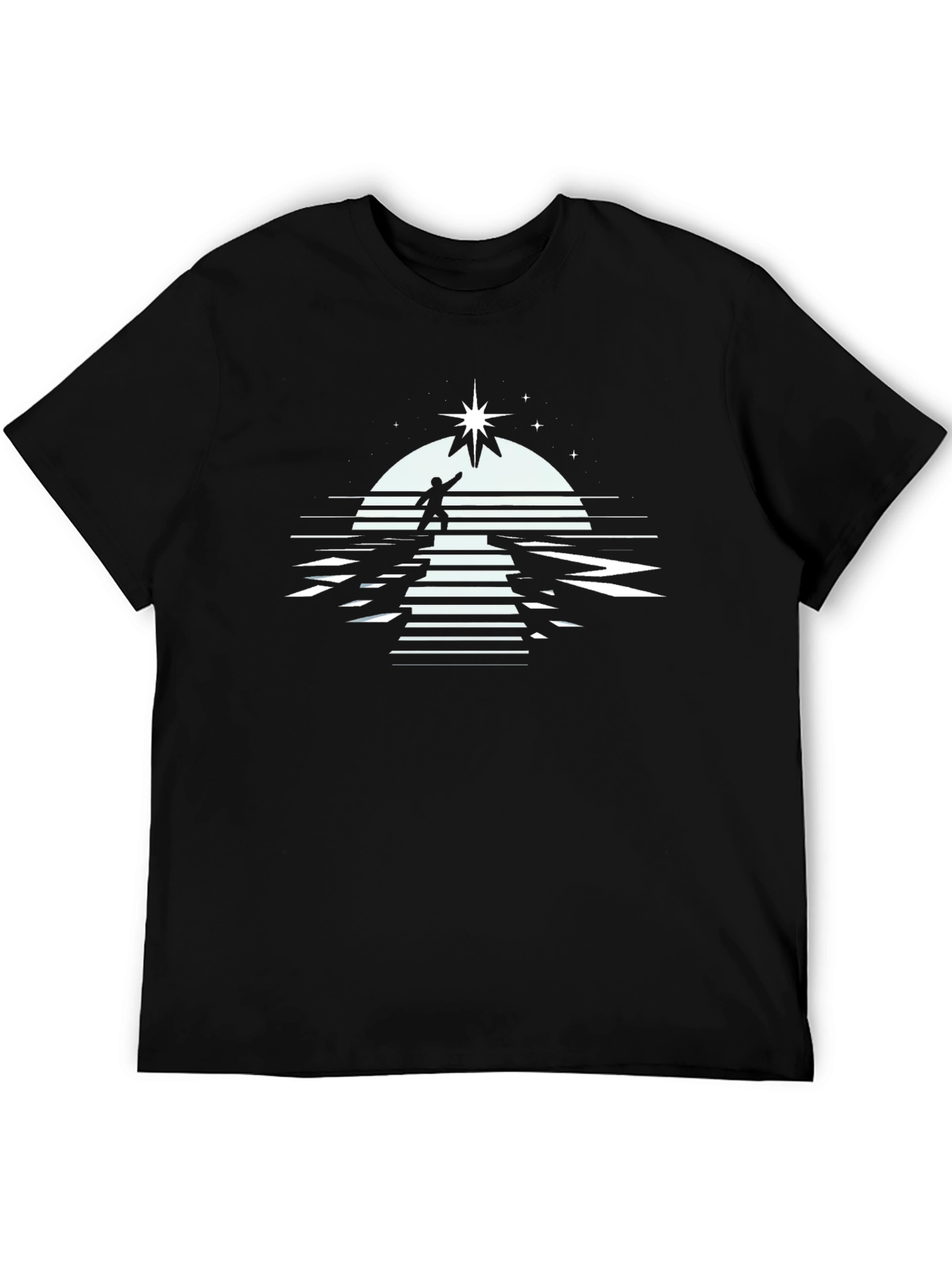 Reach for the Stars Graphic T-Shirt - Black