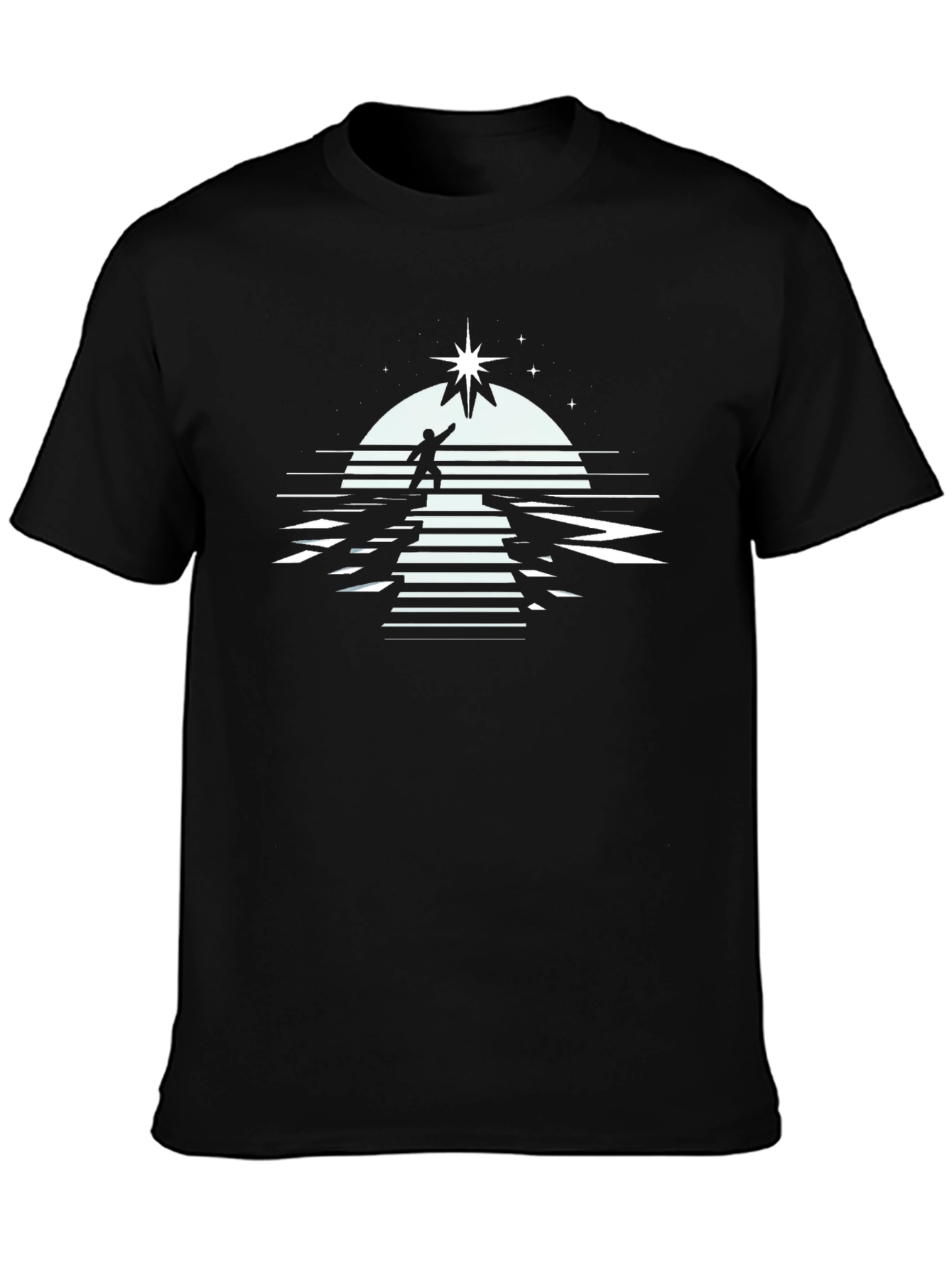 Reach for the Stars Graphic T-Shirt - Black