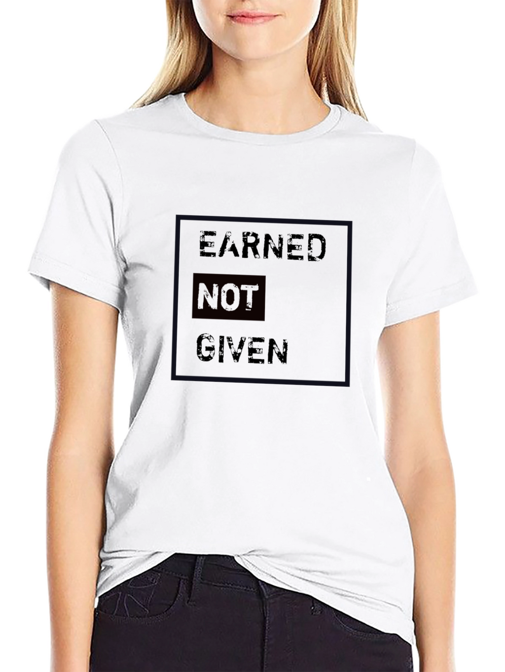 Earned Not Given Black Graphic T-Shirt