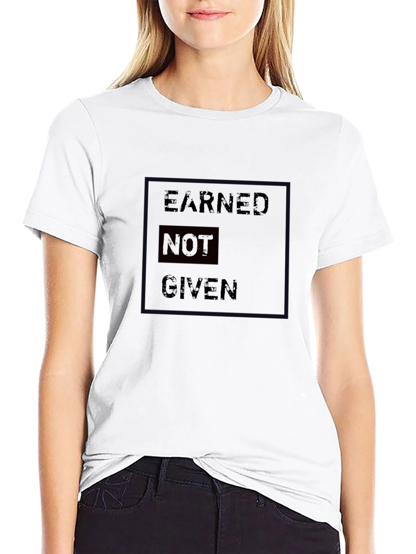 Earned Not Given Black Graphic T-Shirt